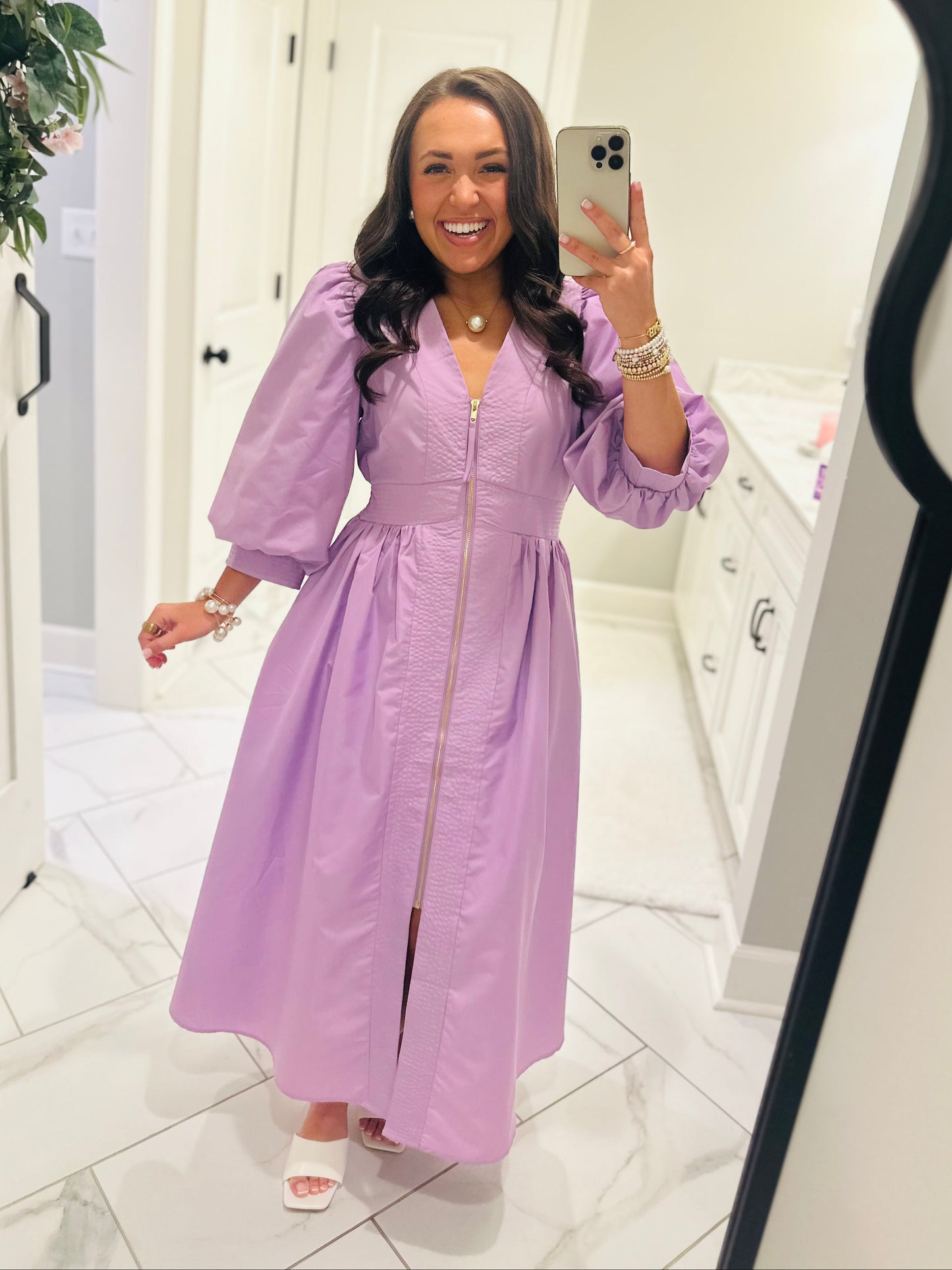 The Libby Lavender Midi Dress