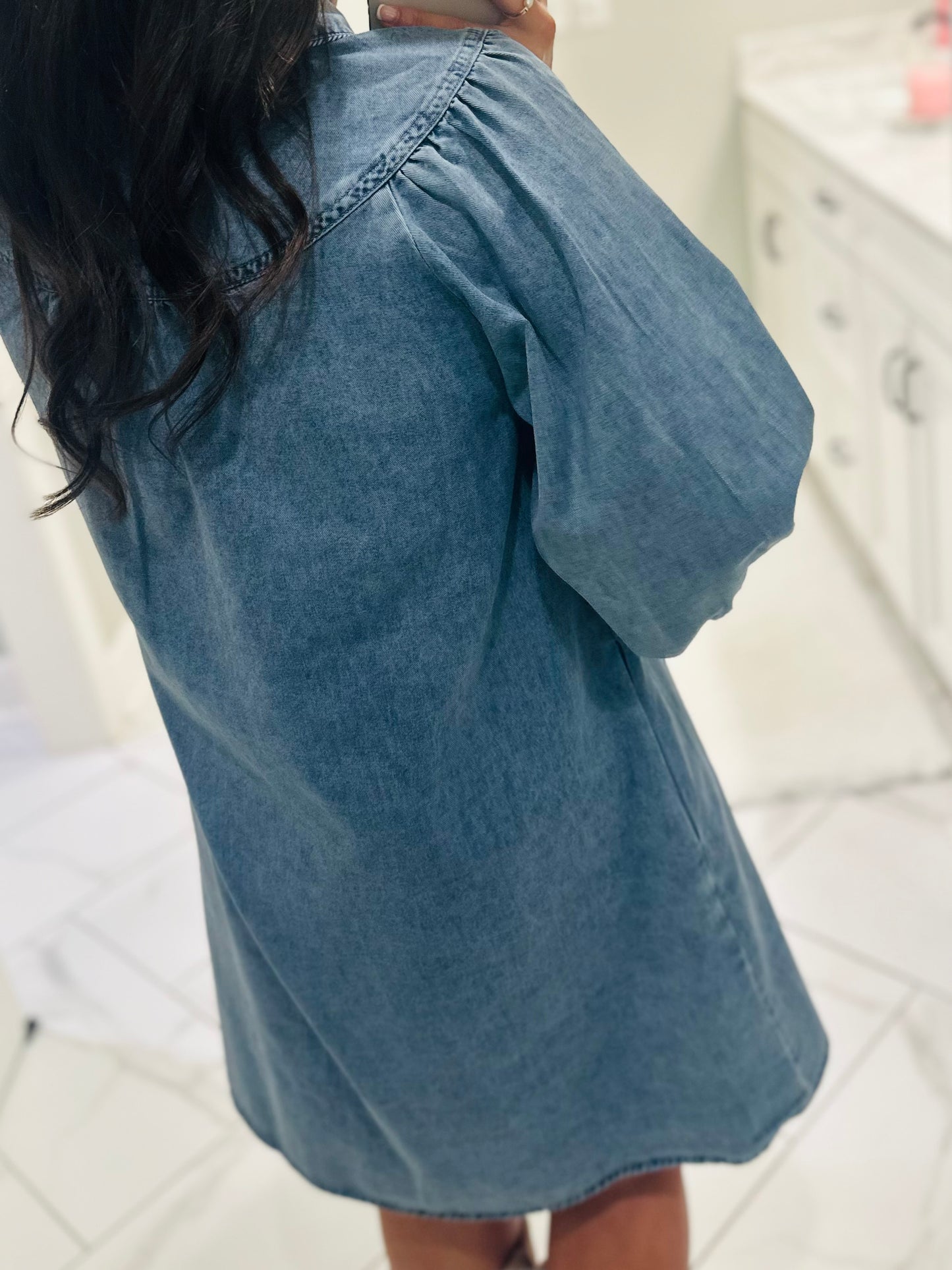 The Drew Button Down Denim Dress