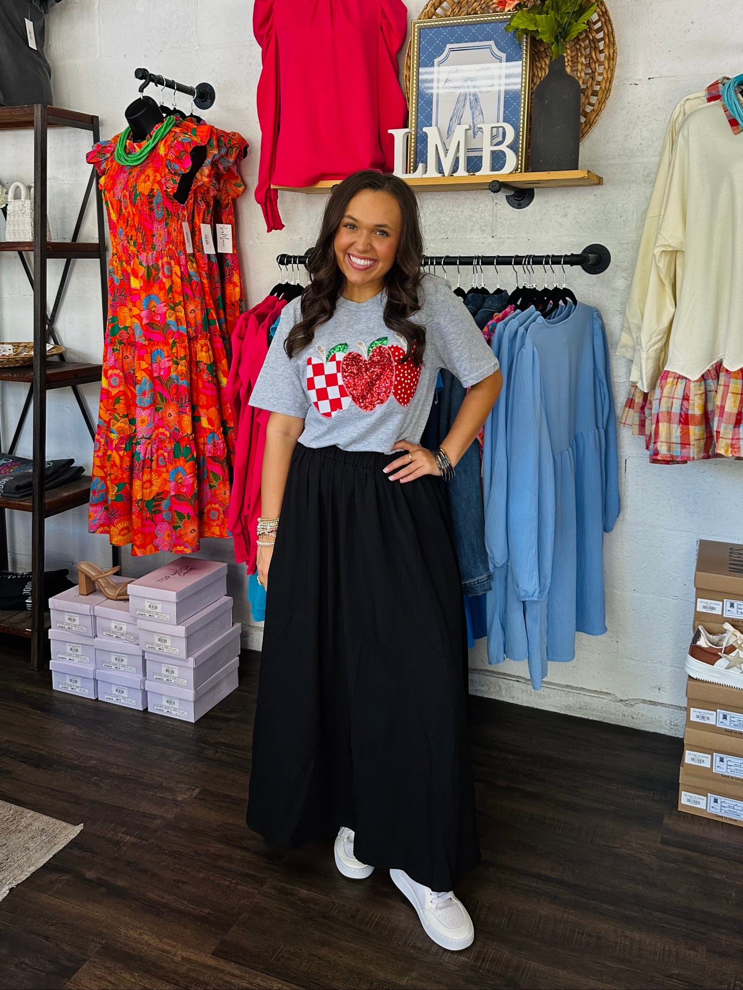 The Zoe Black Midi Skirt