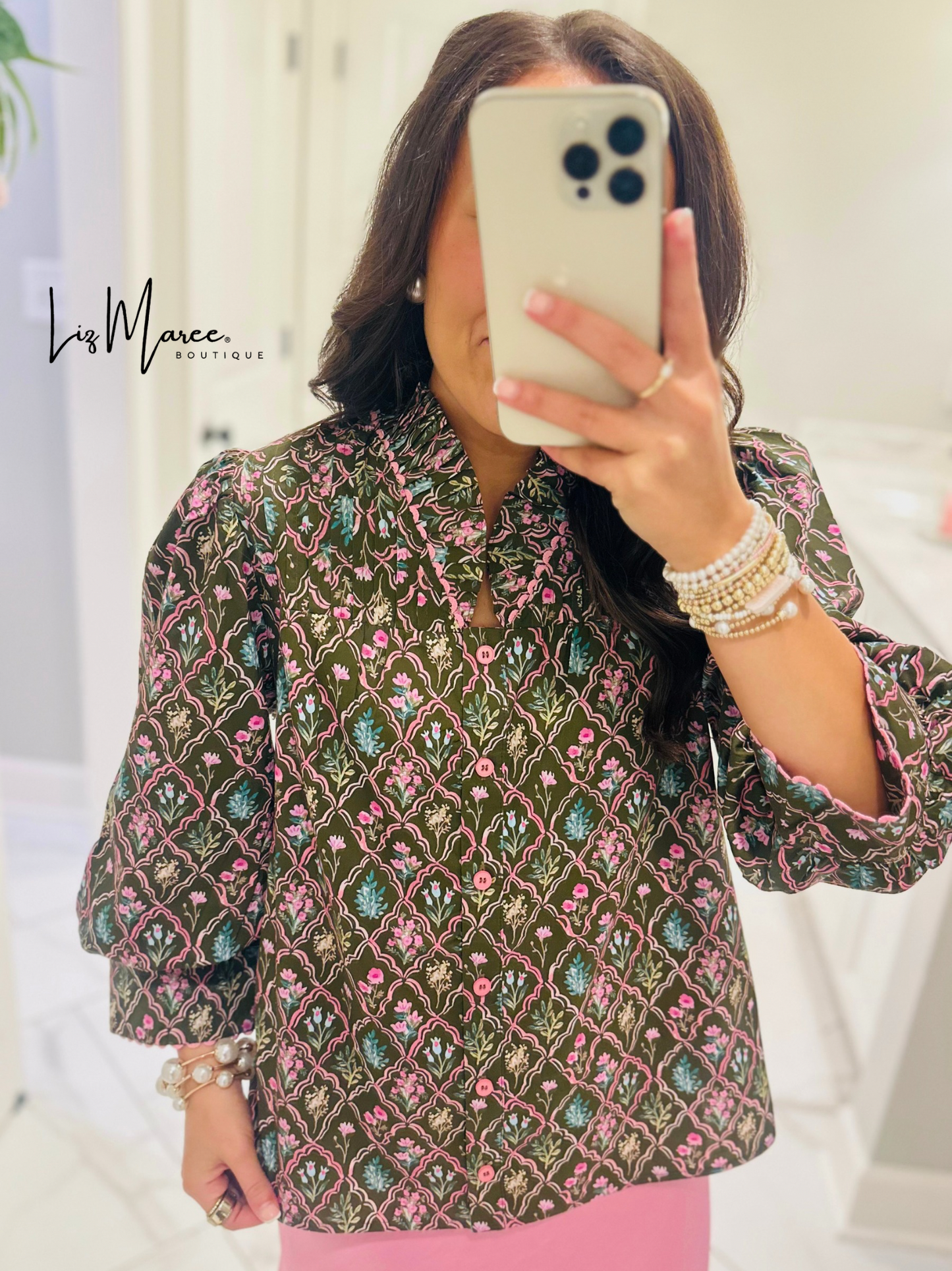 The Lilah Brown Floral Top