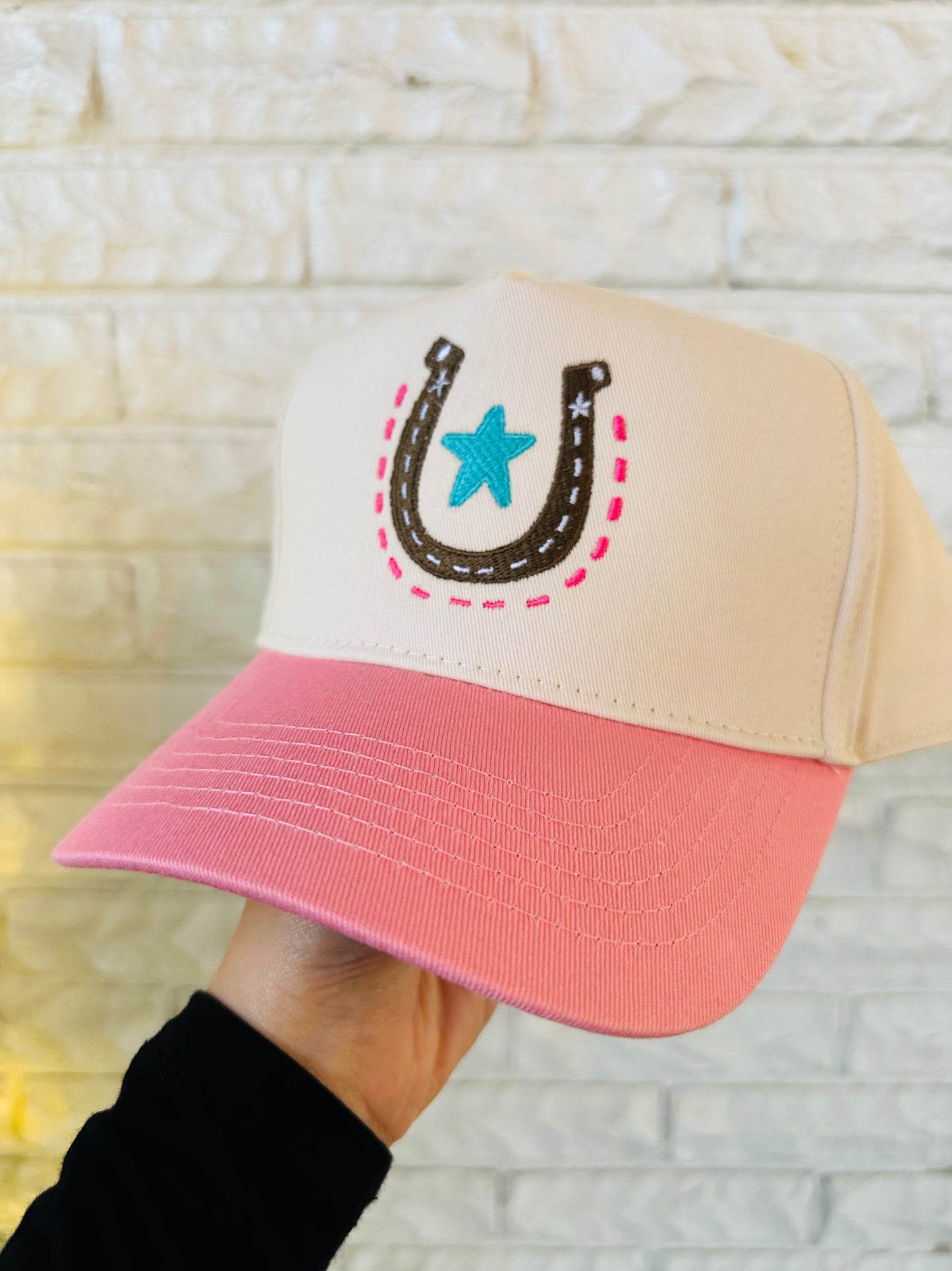 The Pink Lucky Horseshoe Trucker Hat