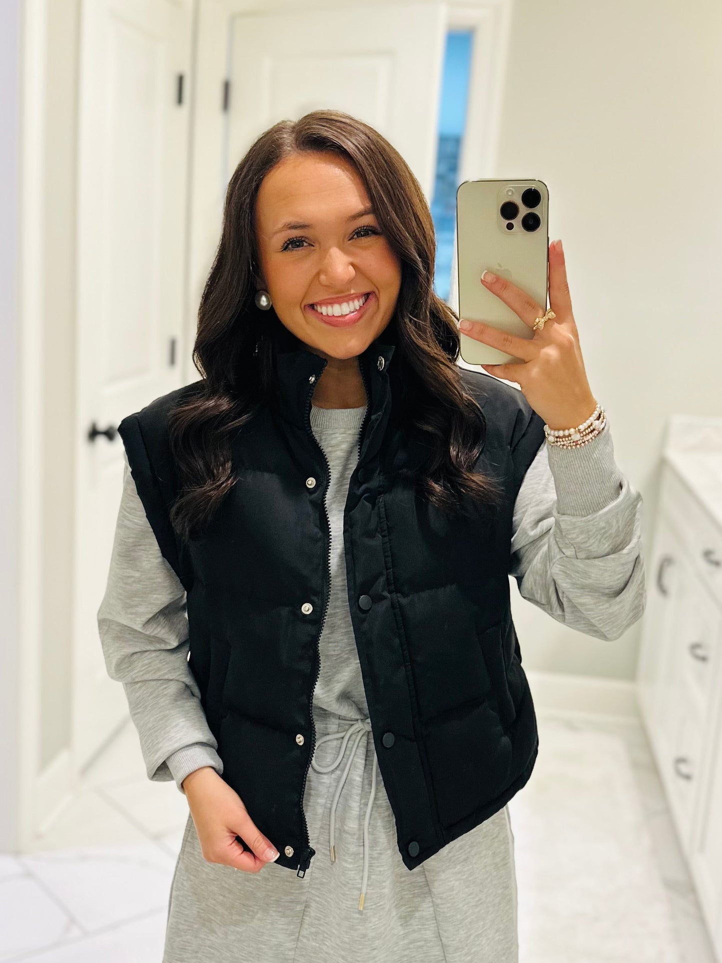 The Black Puffer Vest