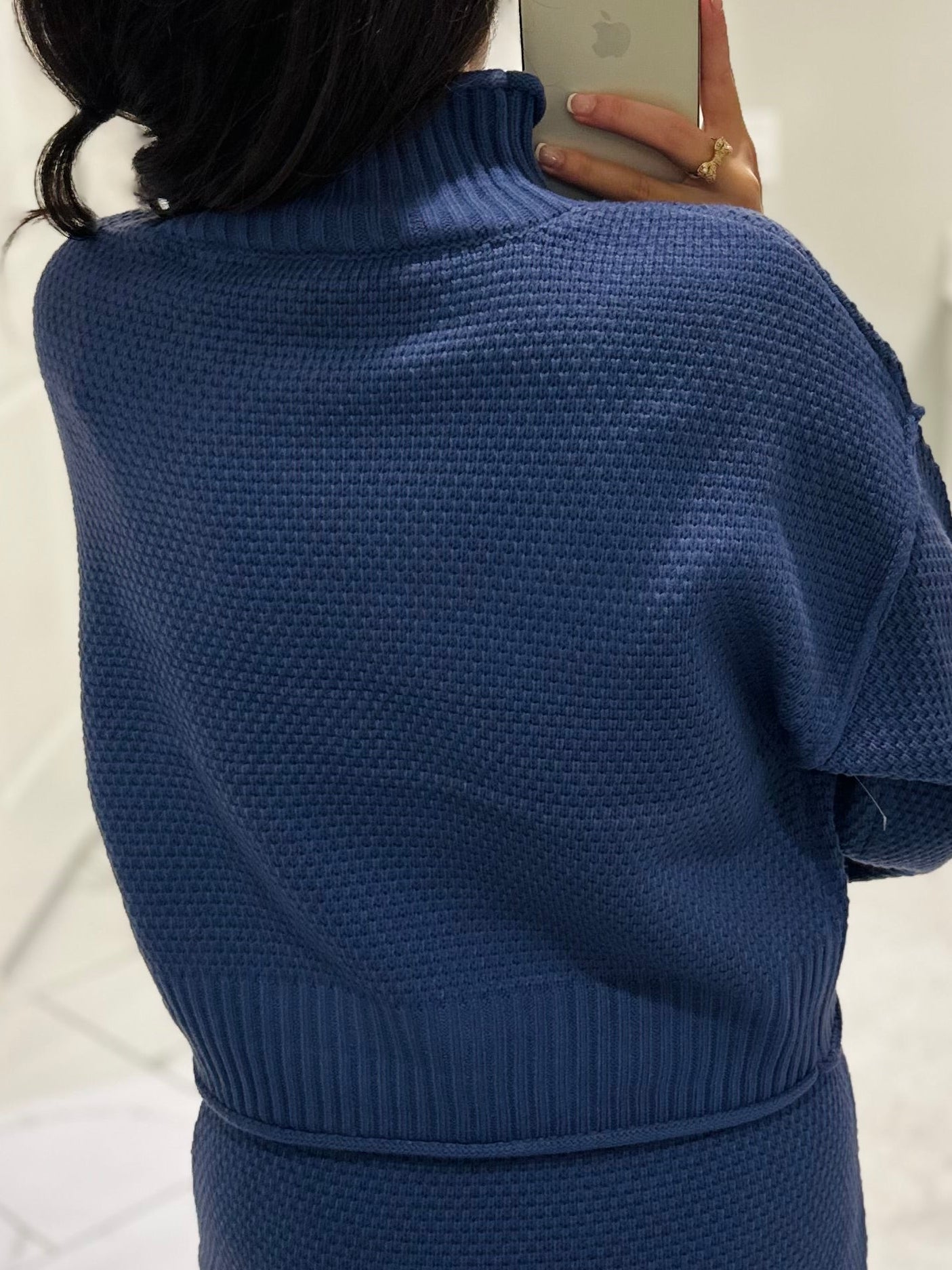 The Denver Dusty Blue Sweater & Skirt Set