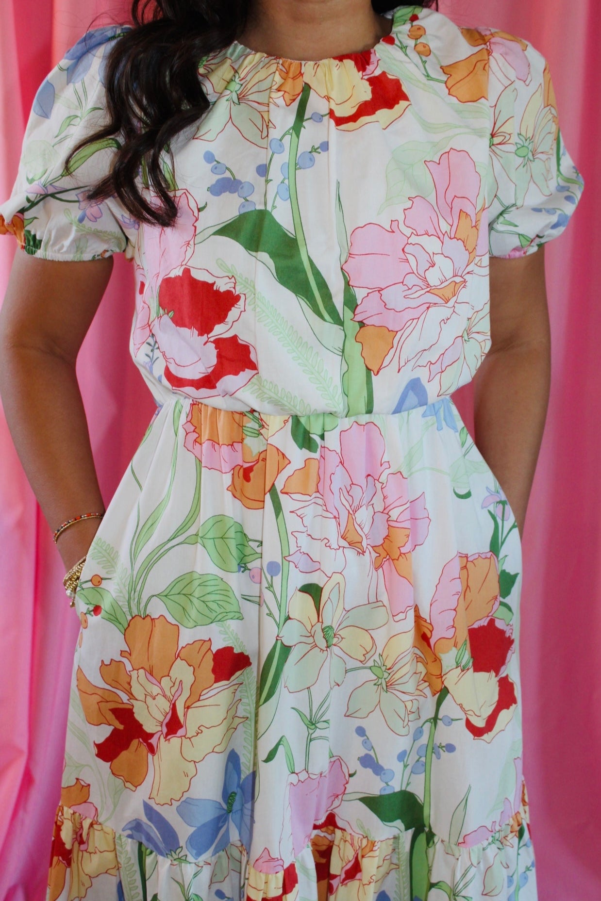 The Clara Floral Garden Tiered Maxi Dress