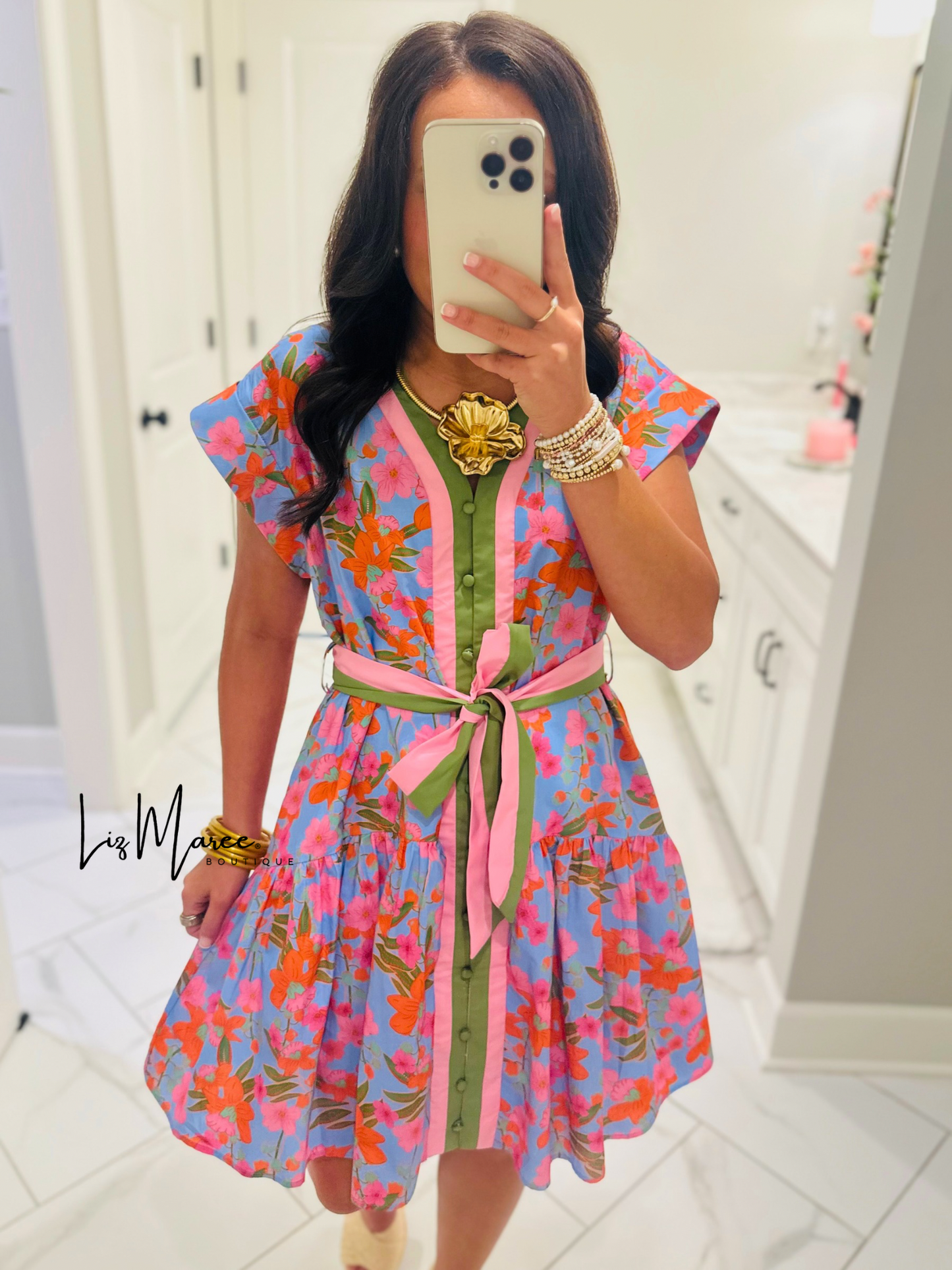 The Tori Blue Floral Dress