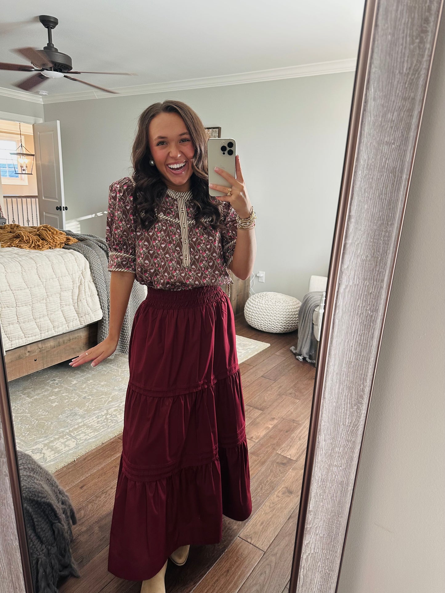 The Lottie Brown Floral Top