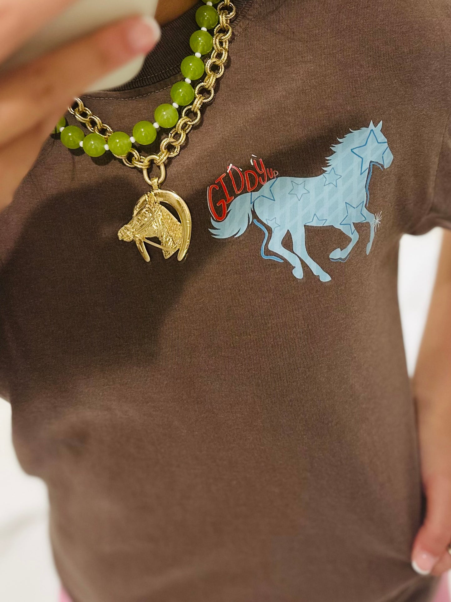 The Brown Howdy Yeehaw Giddy Up Tee