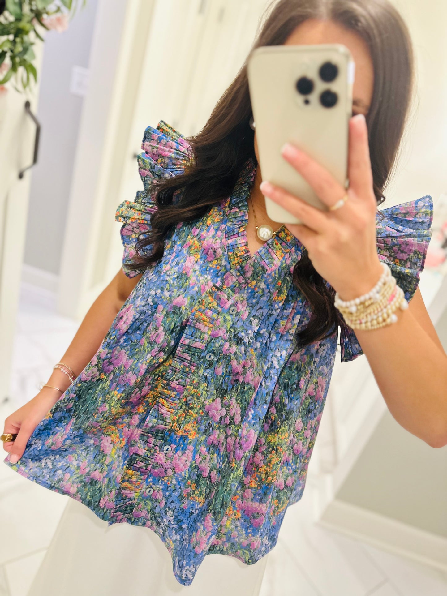 The Darcy Blue Floral Top