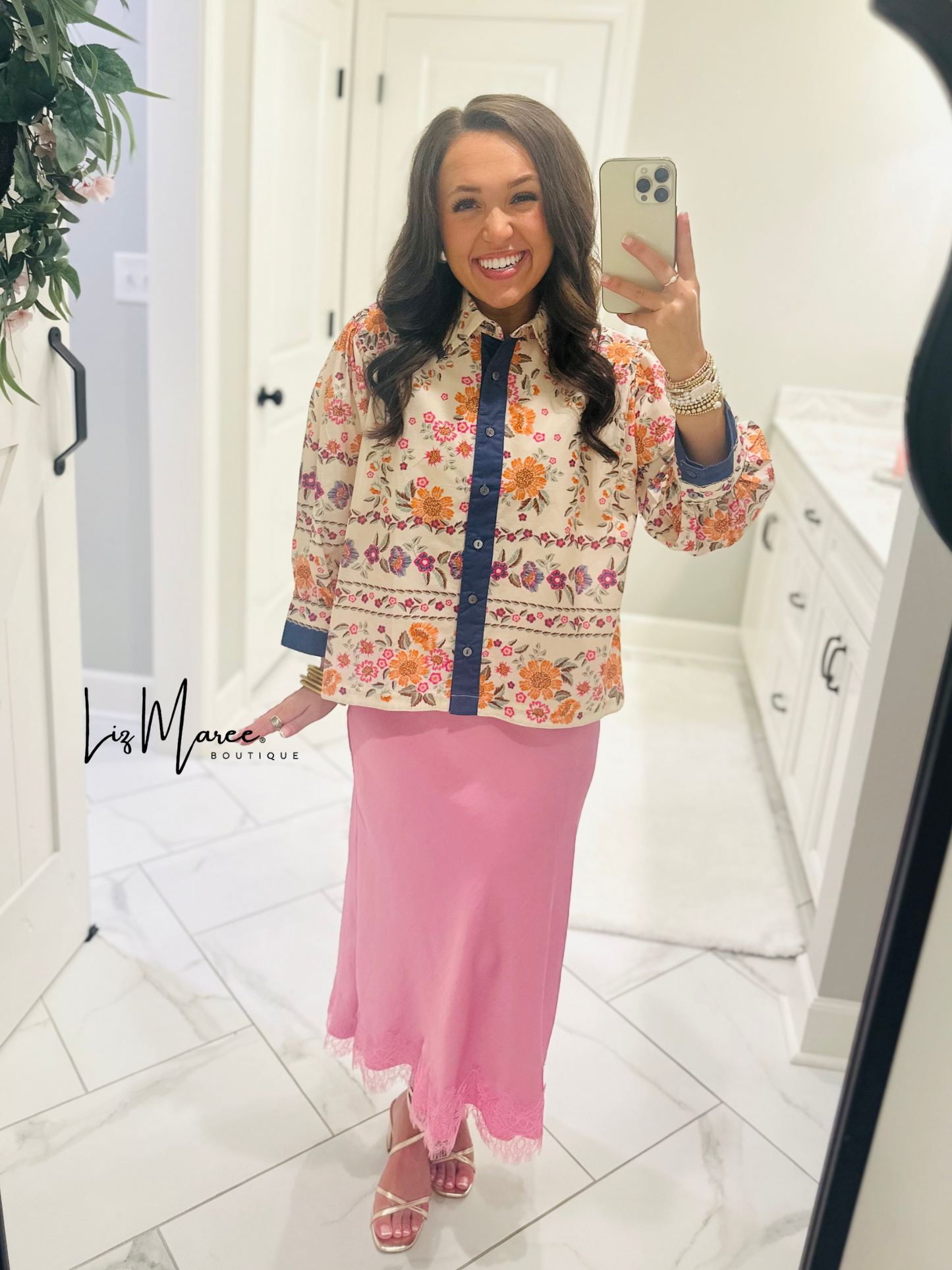 The Holly Ecru Floral Top
