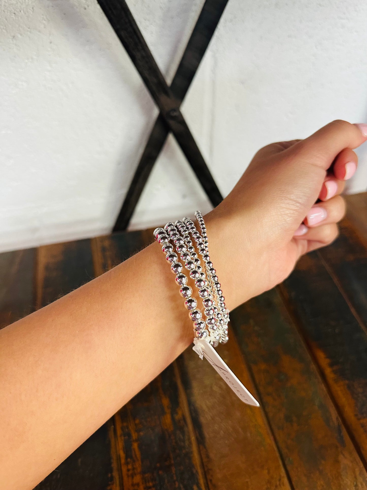 Everyday Silver Ball Bracelet Set