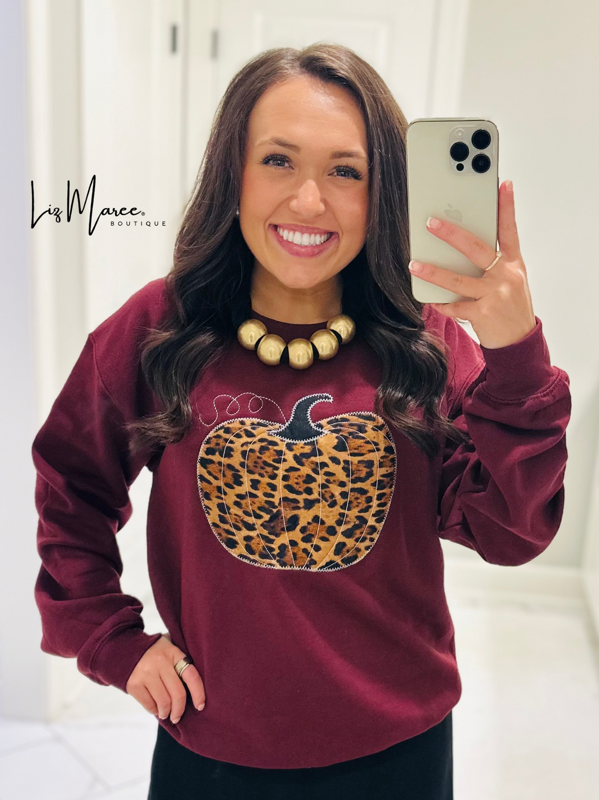 The Leopard Pumpkin Embroidered Sweatshirt