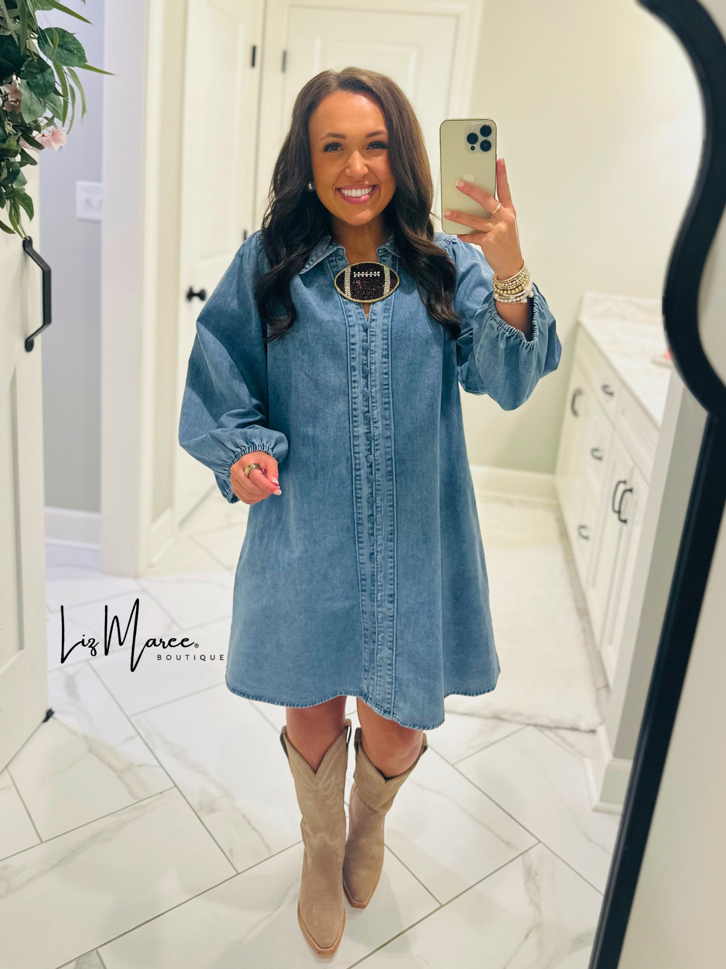 The Drew Button Down Denim Dress