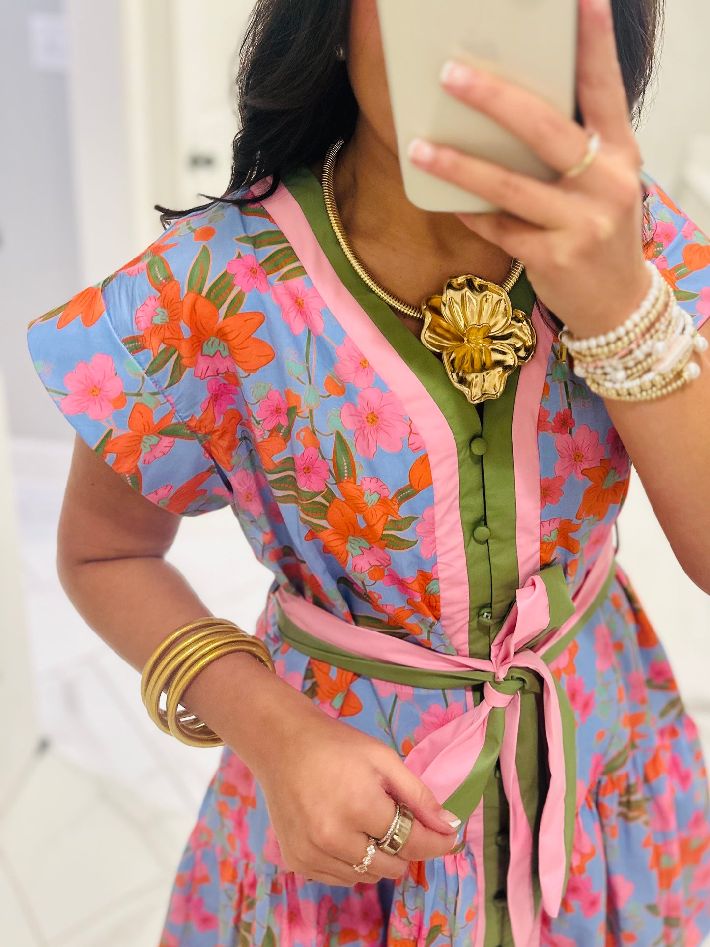 The Tori Blue Floral Dress