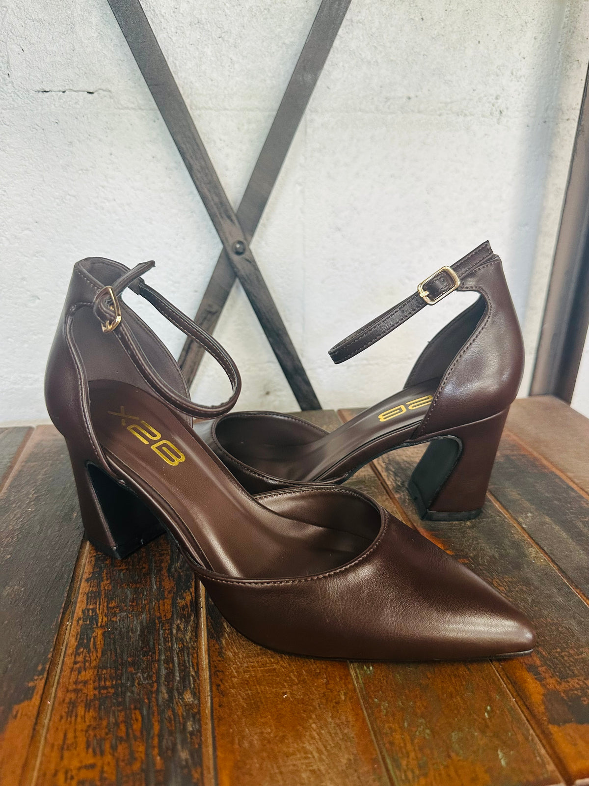 The Cresa Brown Block Heel Pumps