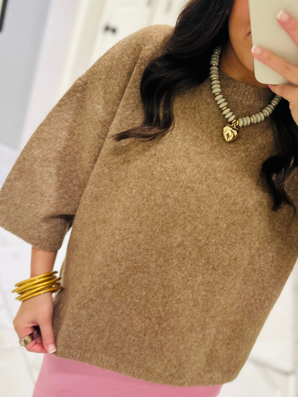 The Harlow Camel Sweater Top