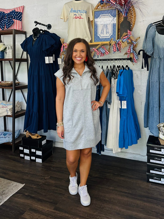 The Annie Grey Quarter Zip Dress