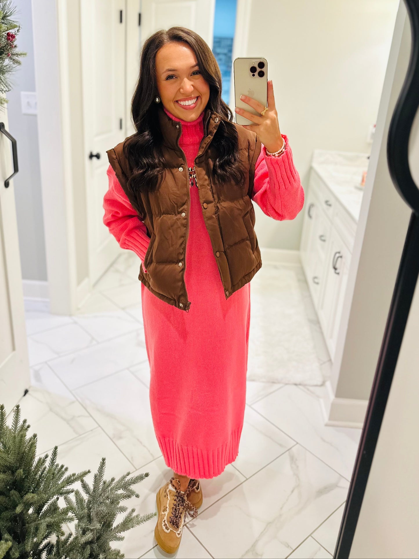 The Wrenlee Turtleneck Sweater Midi Dress