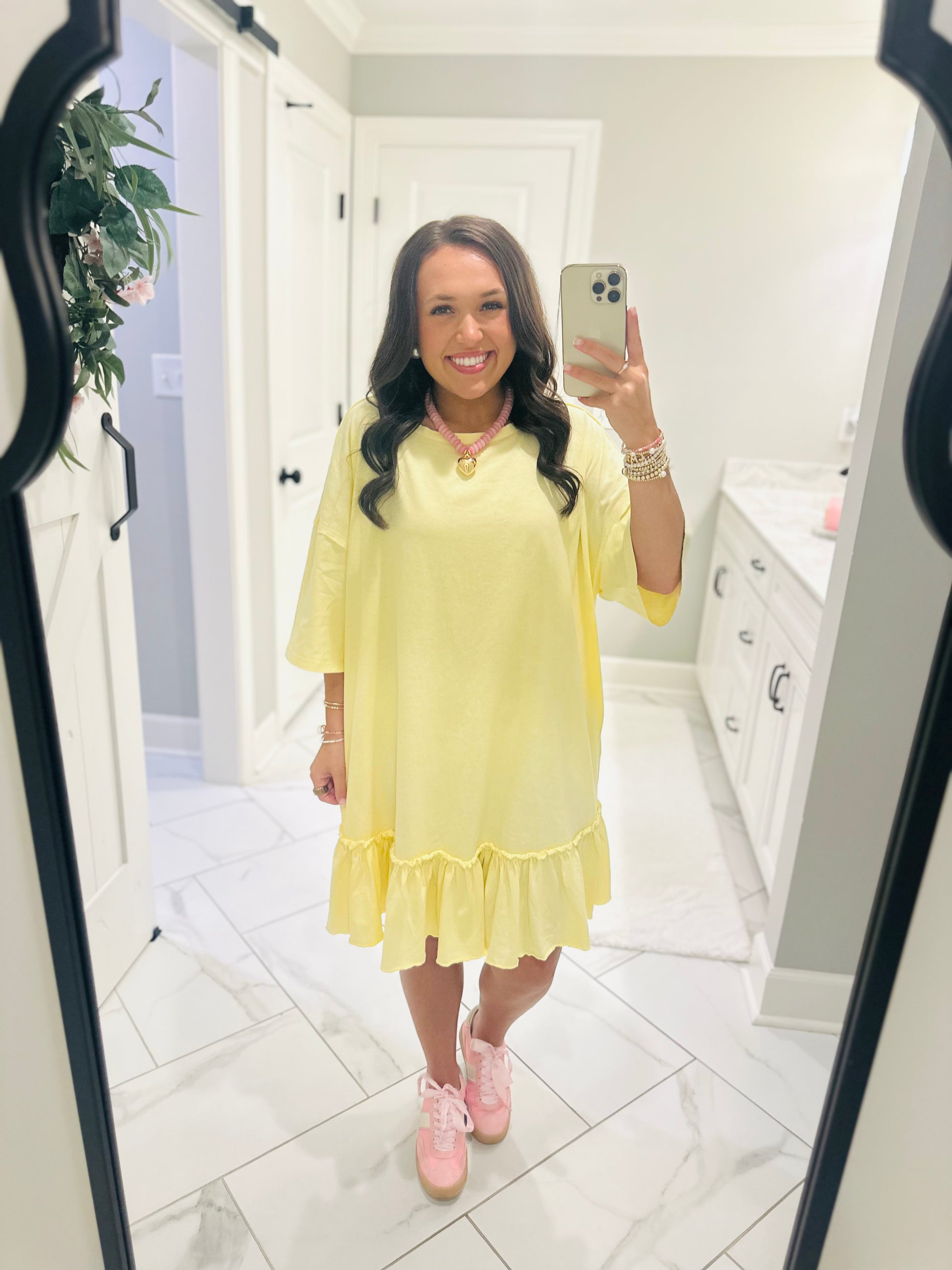 lemon yellow party dress Pastel Yellow Ruffle Tiered A-Line Long Party Prom Dress Yellow / 6