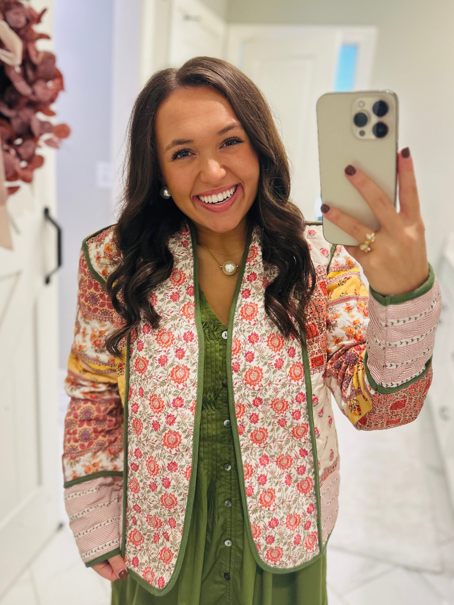The Emmie Floral Patchwork Quilted Jacket