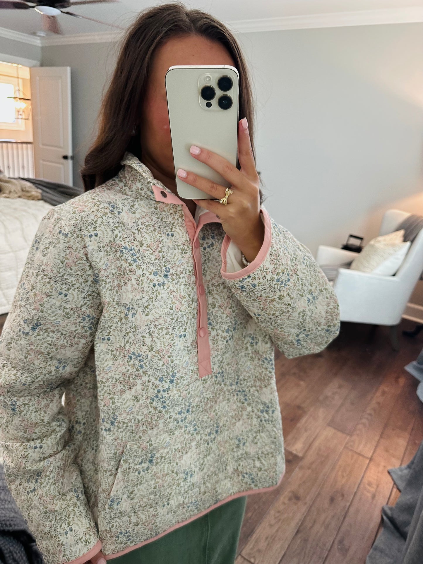 The Ditsy Floral Quilted Pullover
