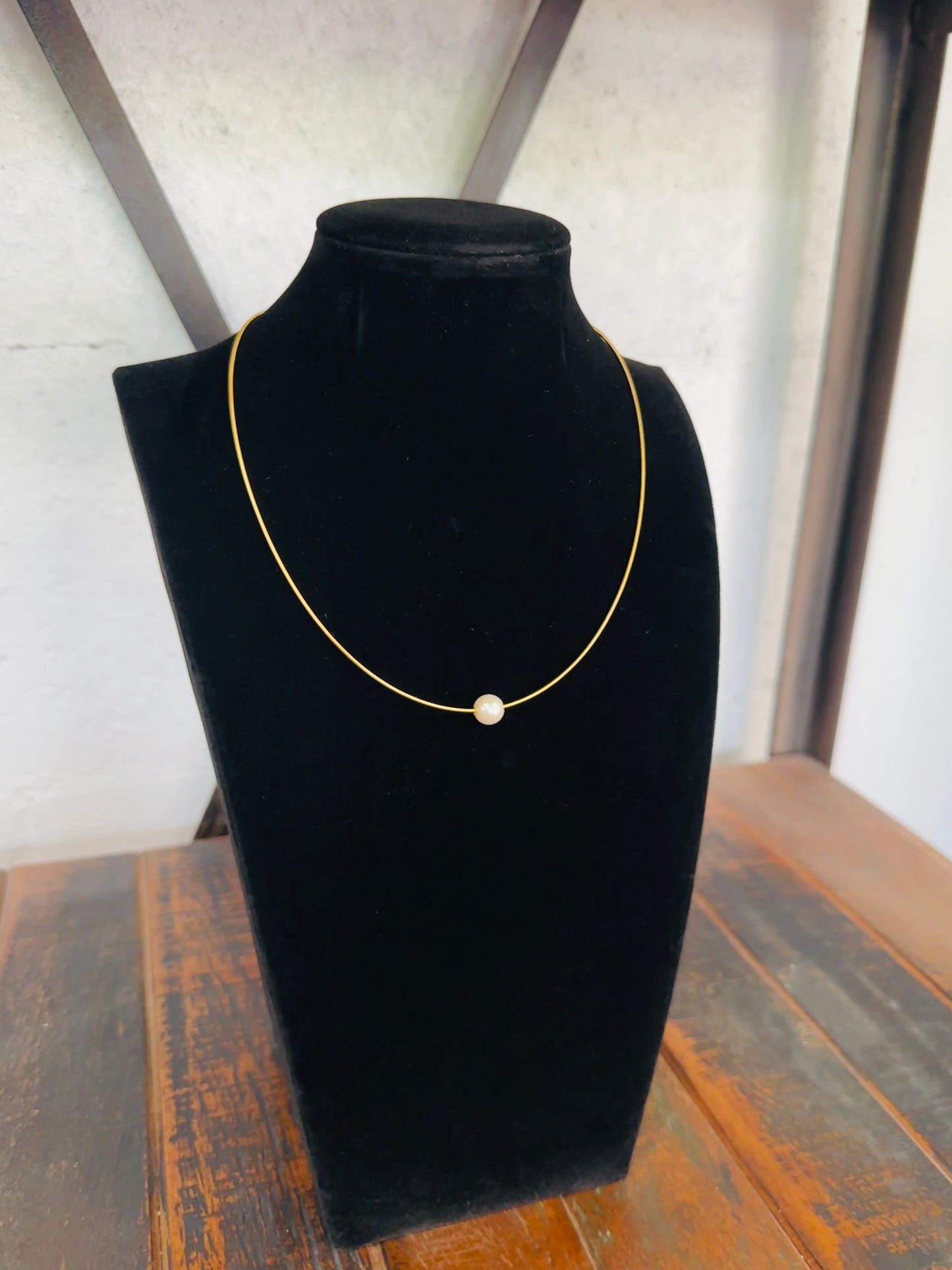 8mm Pearl Statement Pendant Necklace
