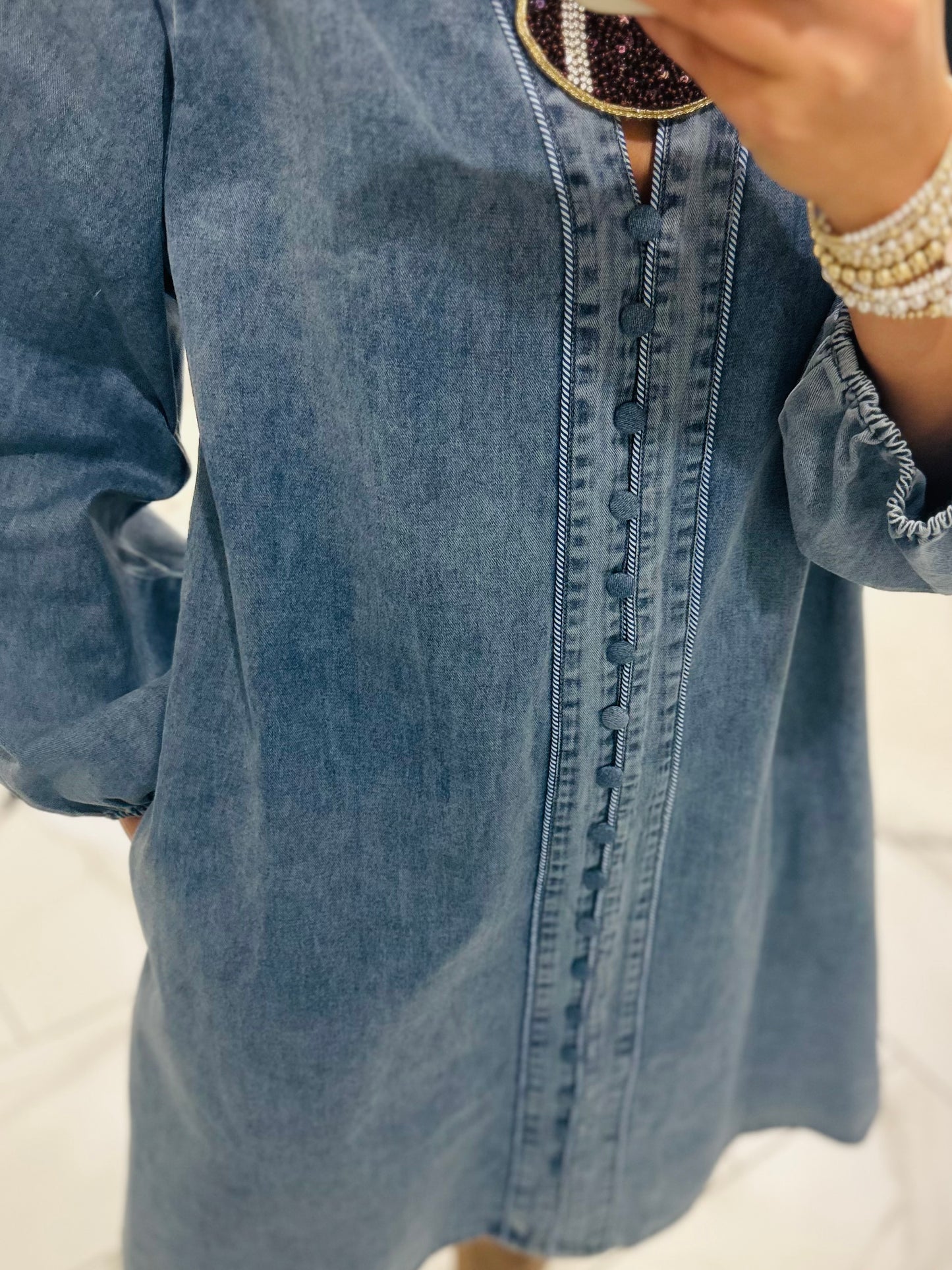 The Drew Button Down Denim Dress
