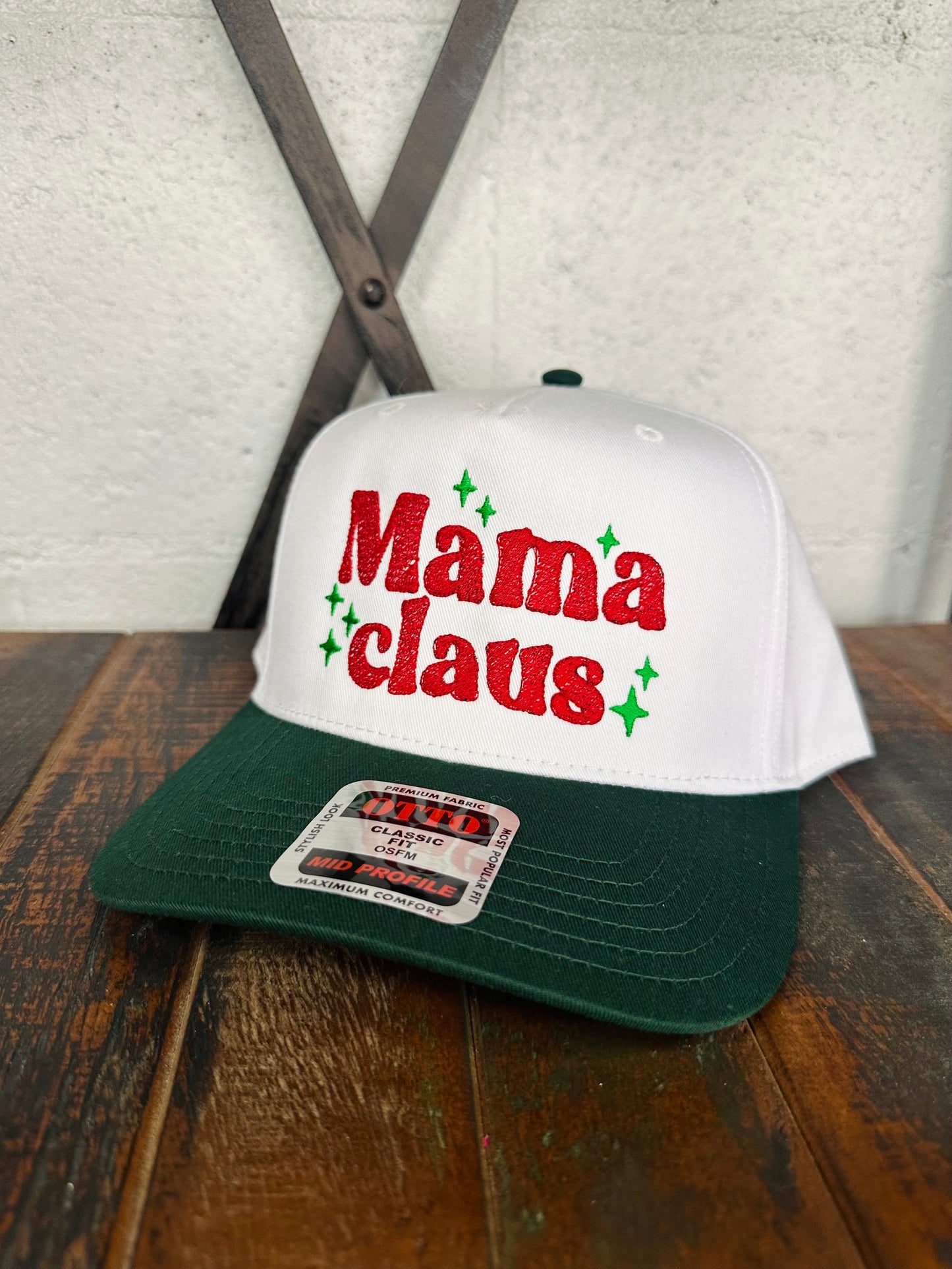 Mama Claus Embroidered Vintage Hat