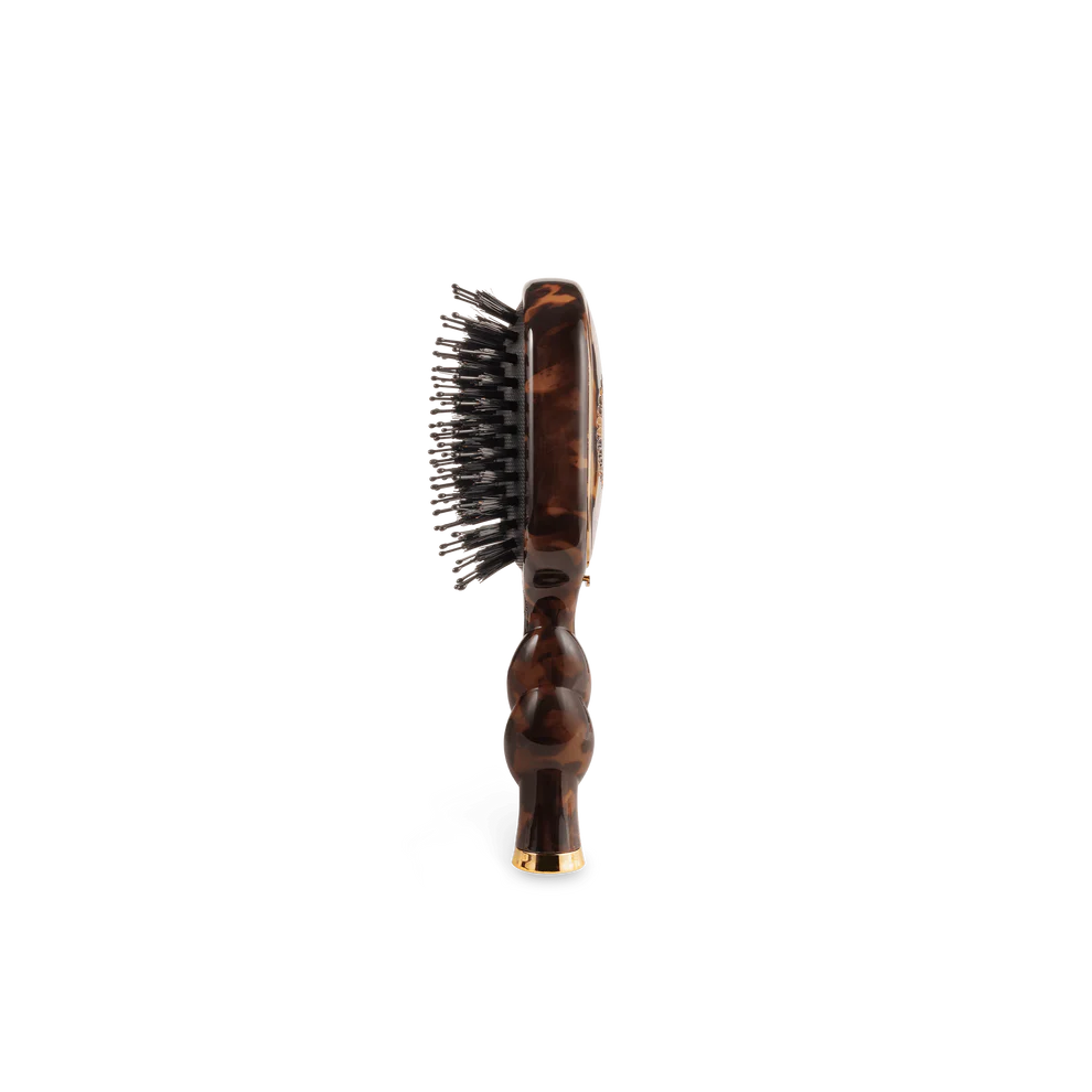 Mini Boar Bristle Hair Brush - Tortoise