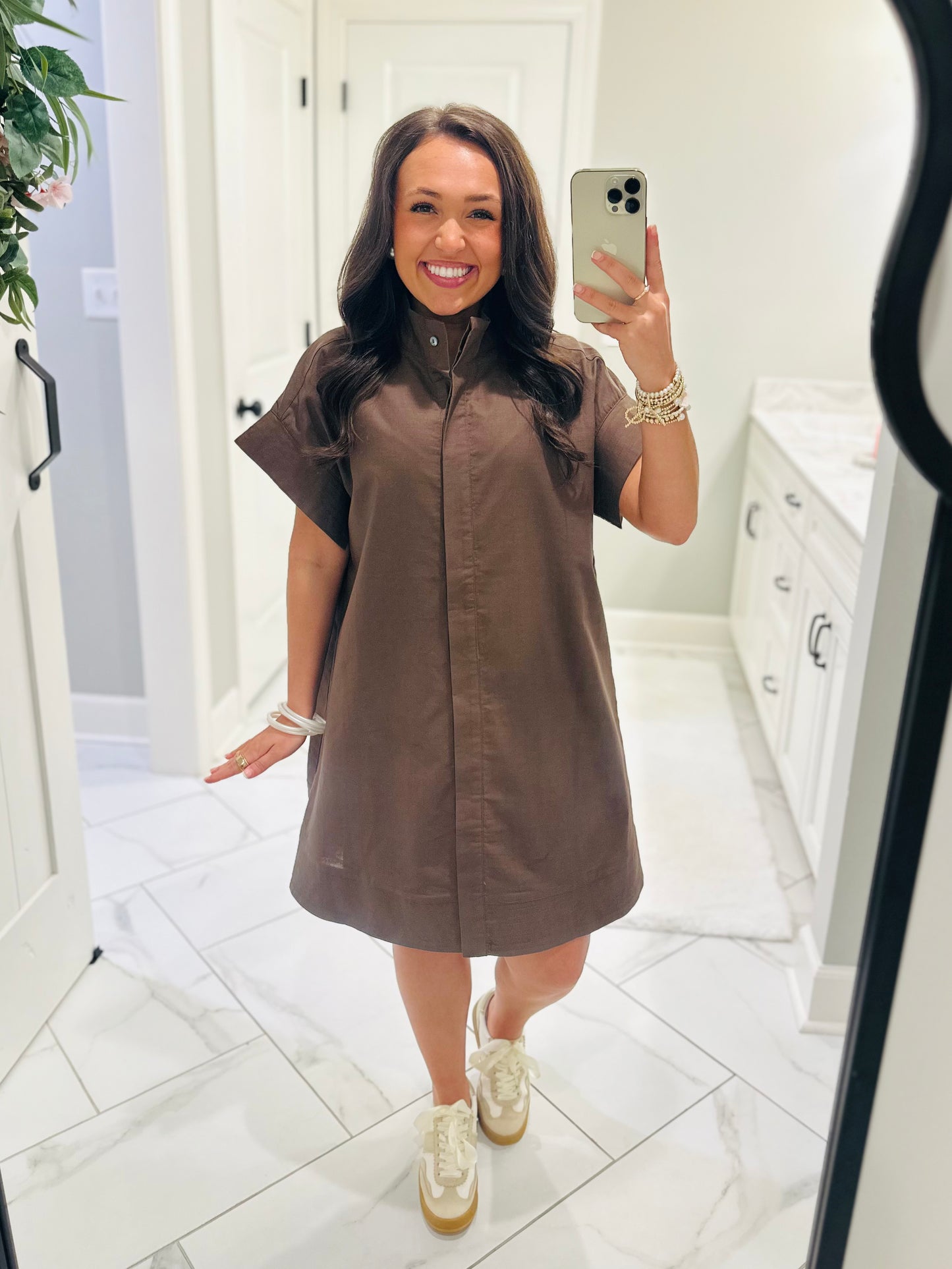 The Rach Brown Shirt Dress
