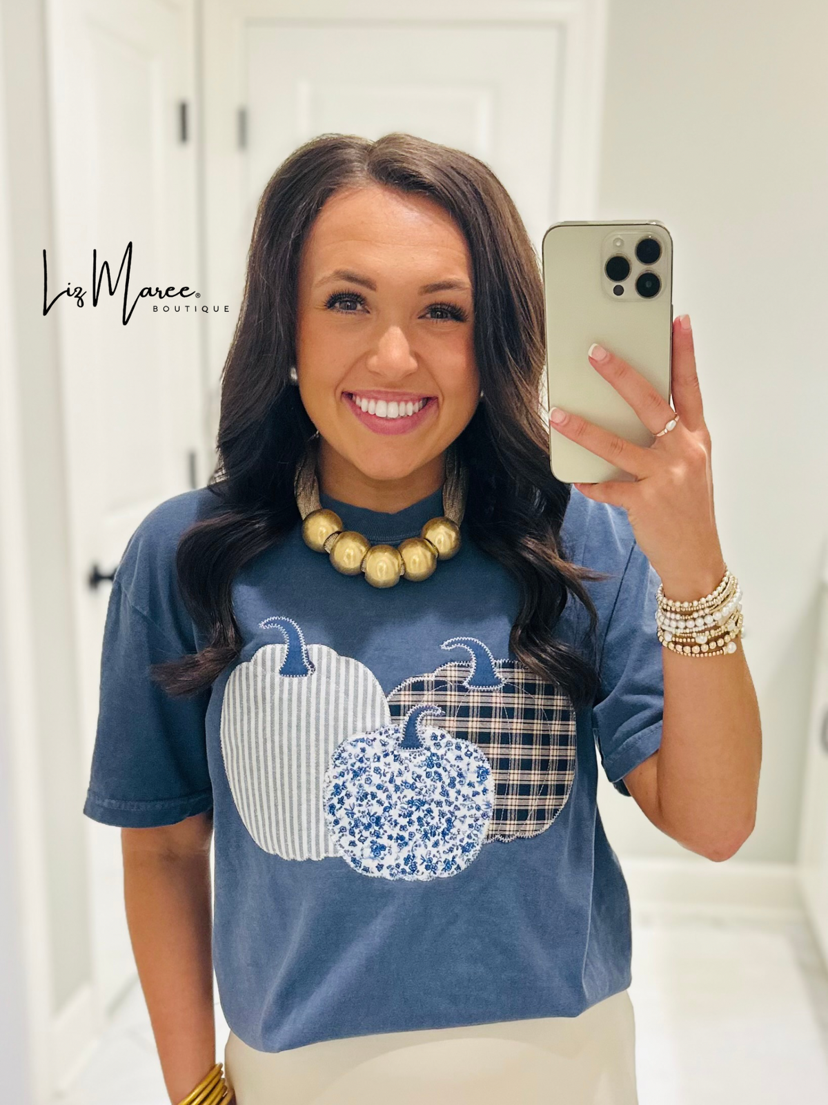 The Pumpkin Trio Embroidered Tee