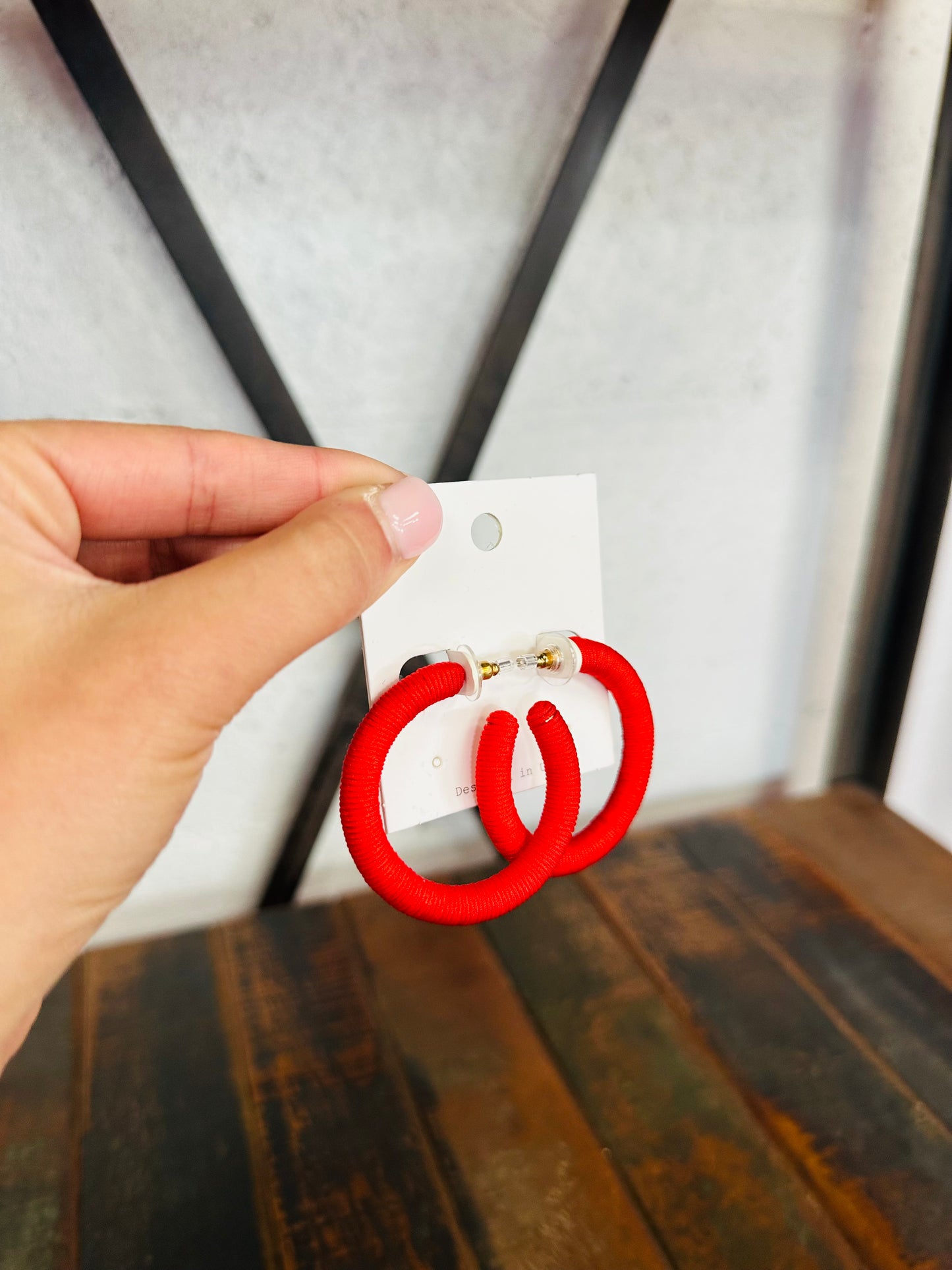 Red Thread Hoops