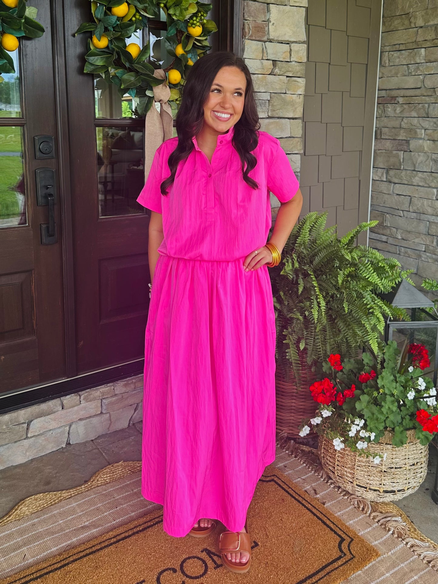 The Rosie Pink Top + Skirt Set