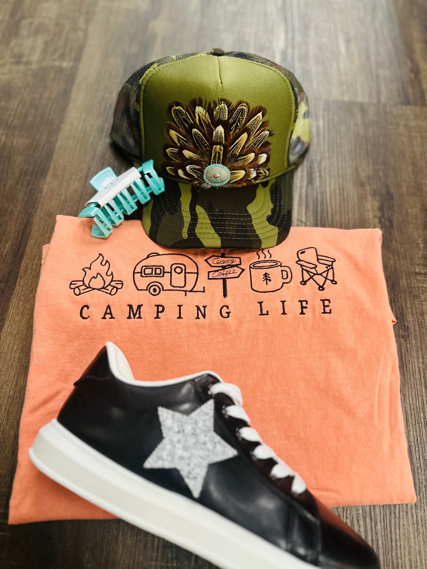 The Camping Life Embroidered Tee