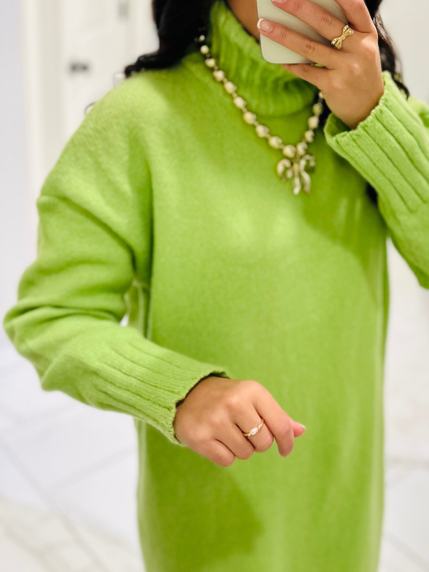 The Wrenlee Turtleneck Sweater Midi Dress