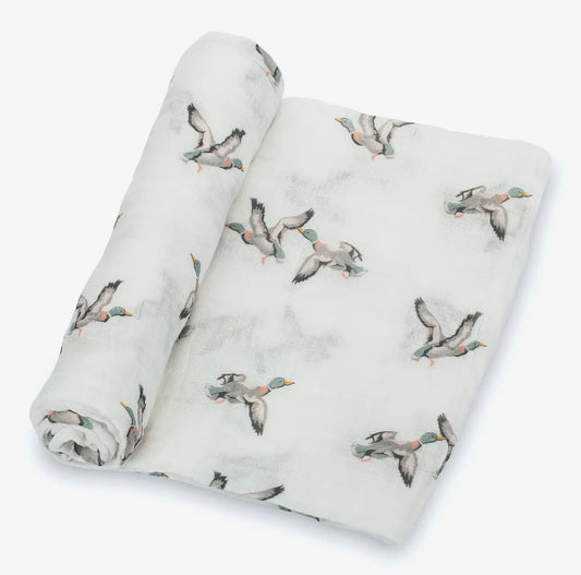 The Mallard Duck Muslin Swaddle Blanket