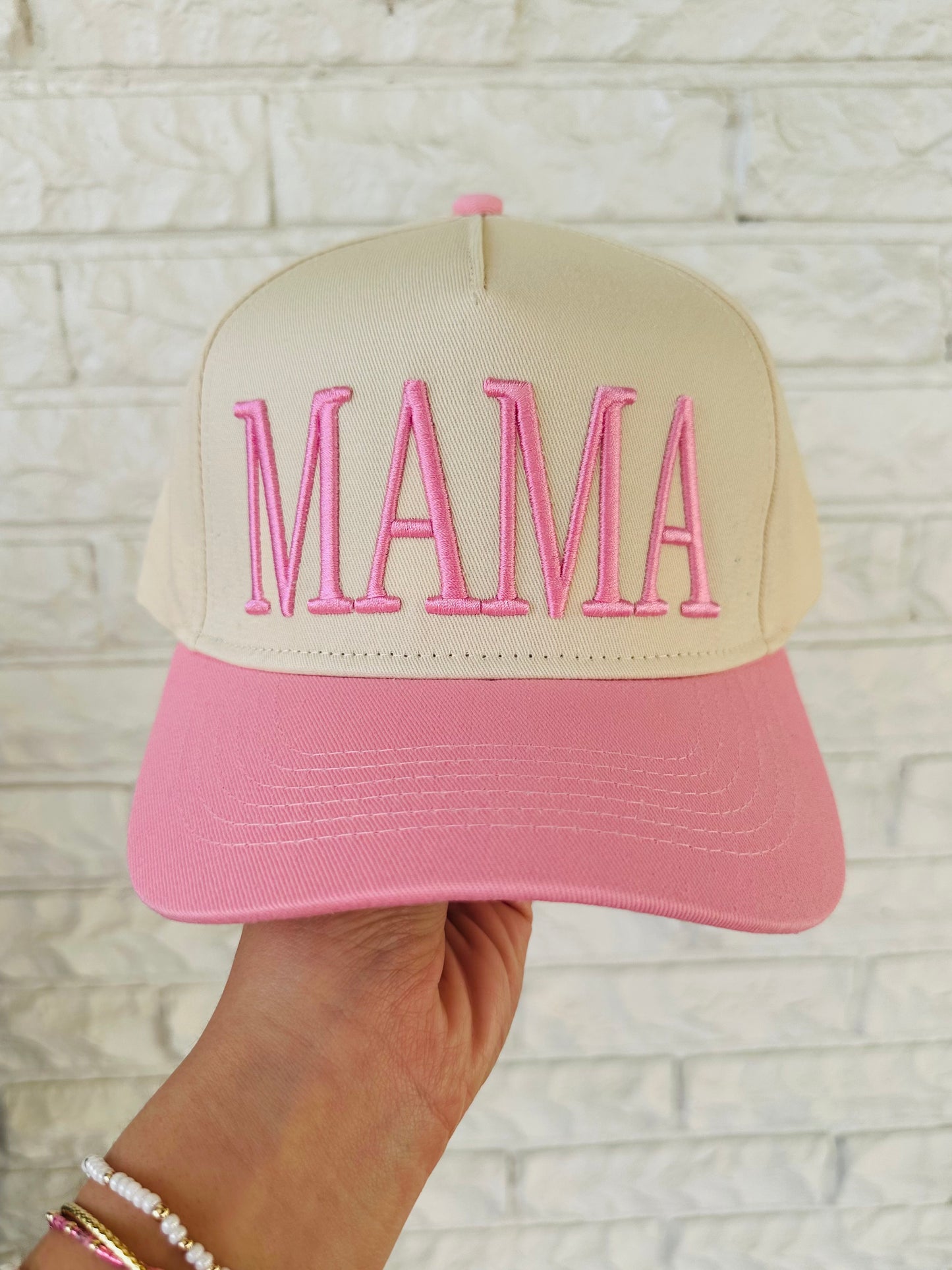The Pink Mama Embroidered Trucker Hat