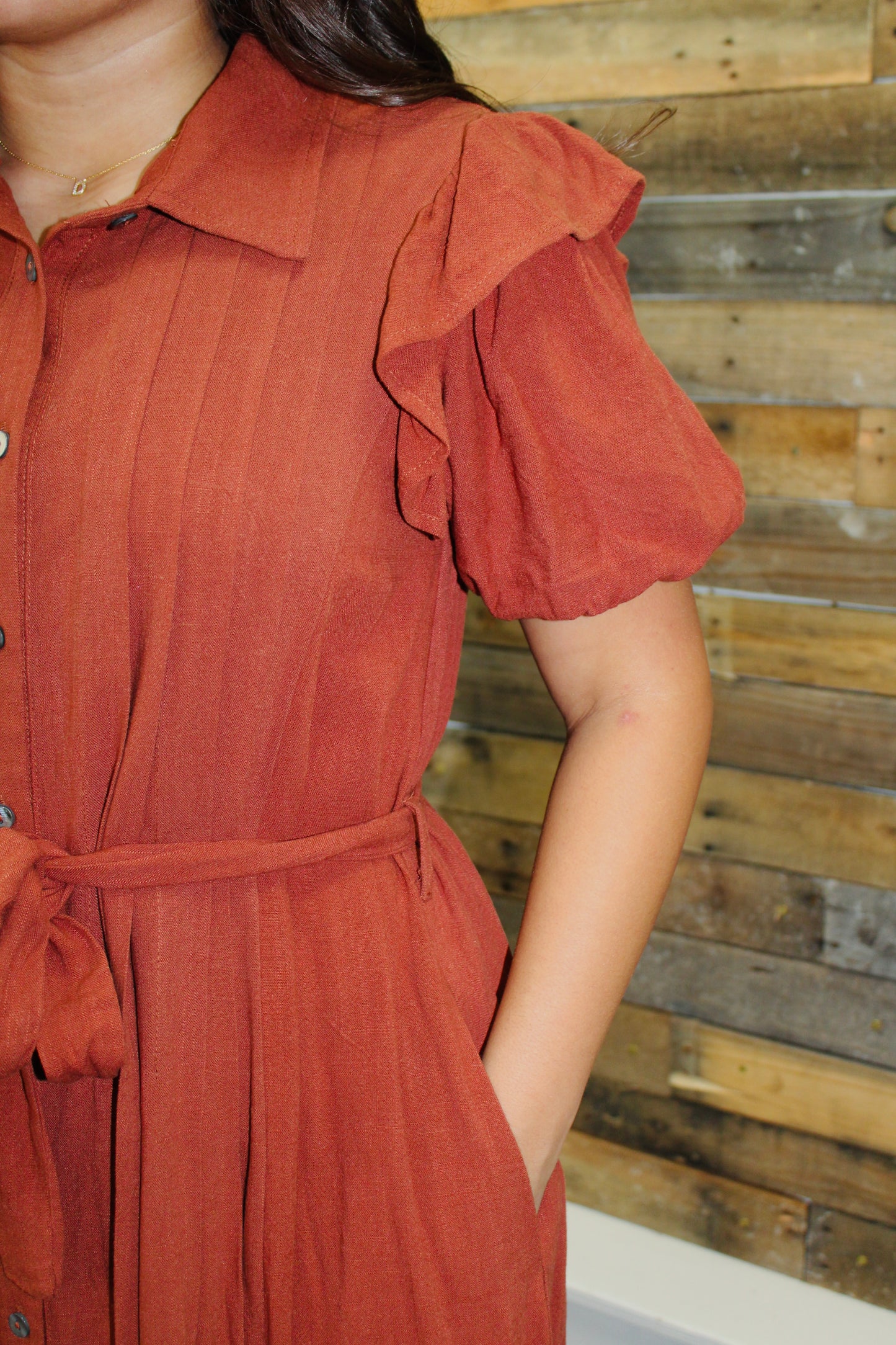 The Lana Cinnamon Midi Dress