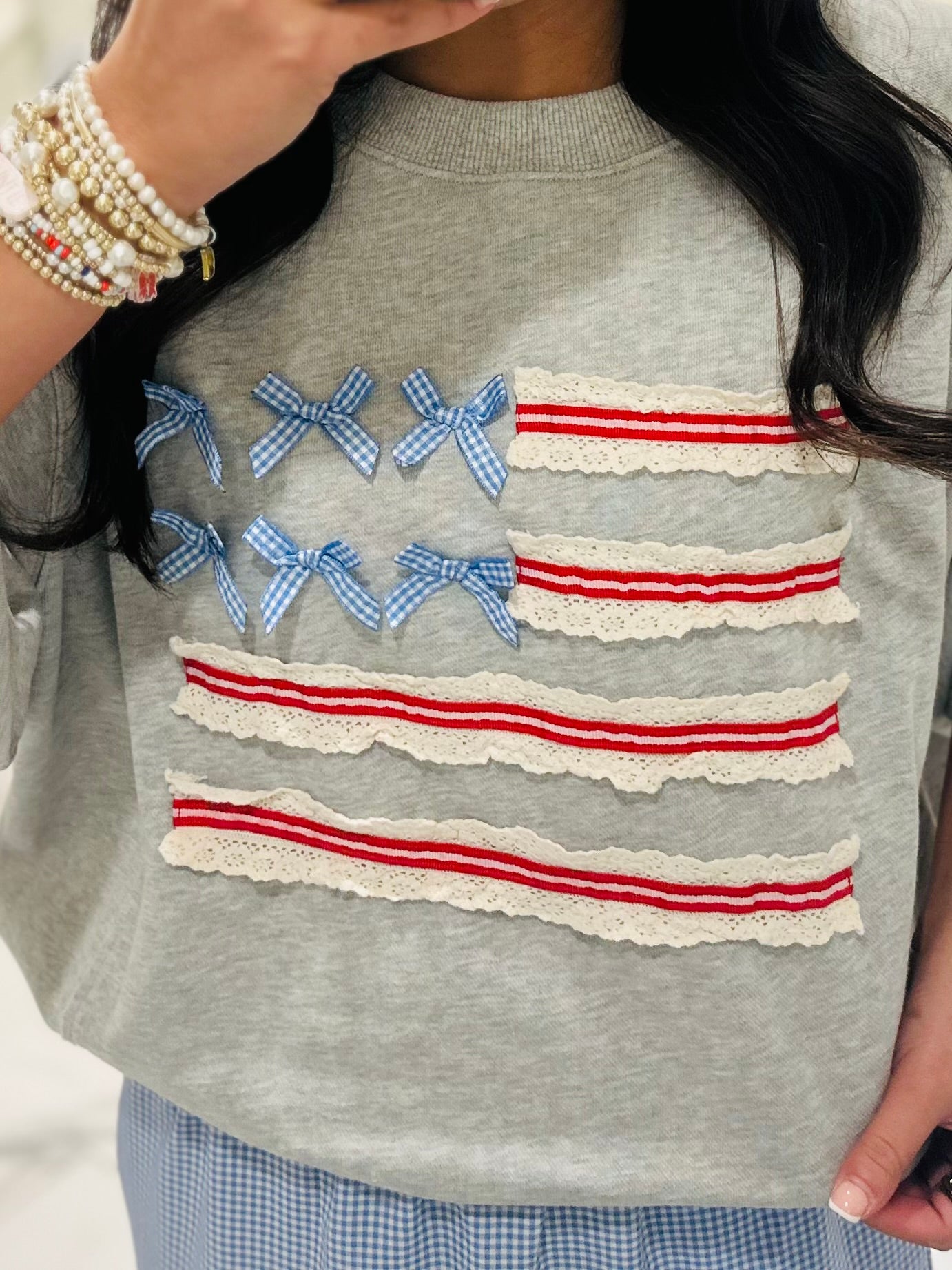 The American Flag Terry Knit Top