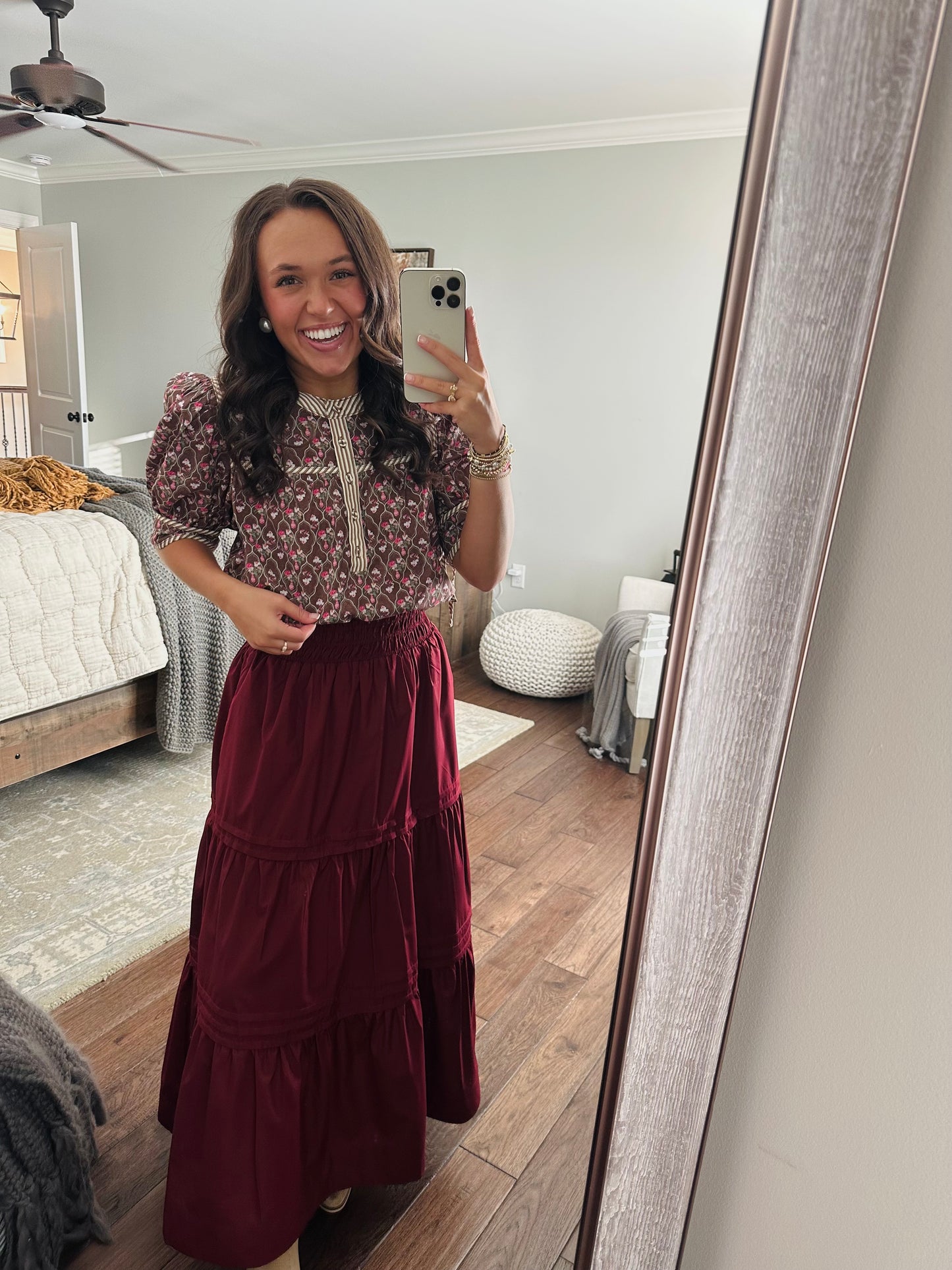 The Lottie Brown Floral Top