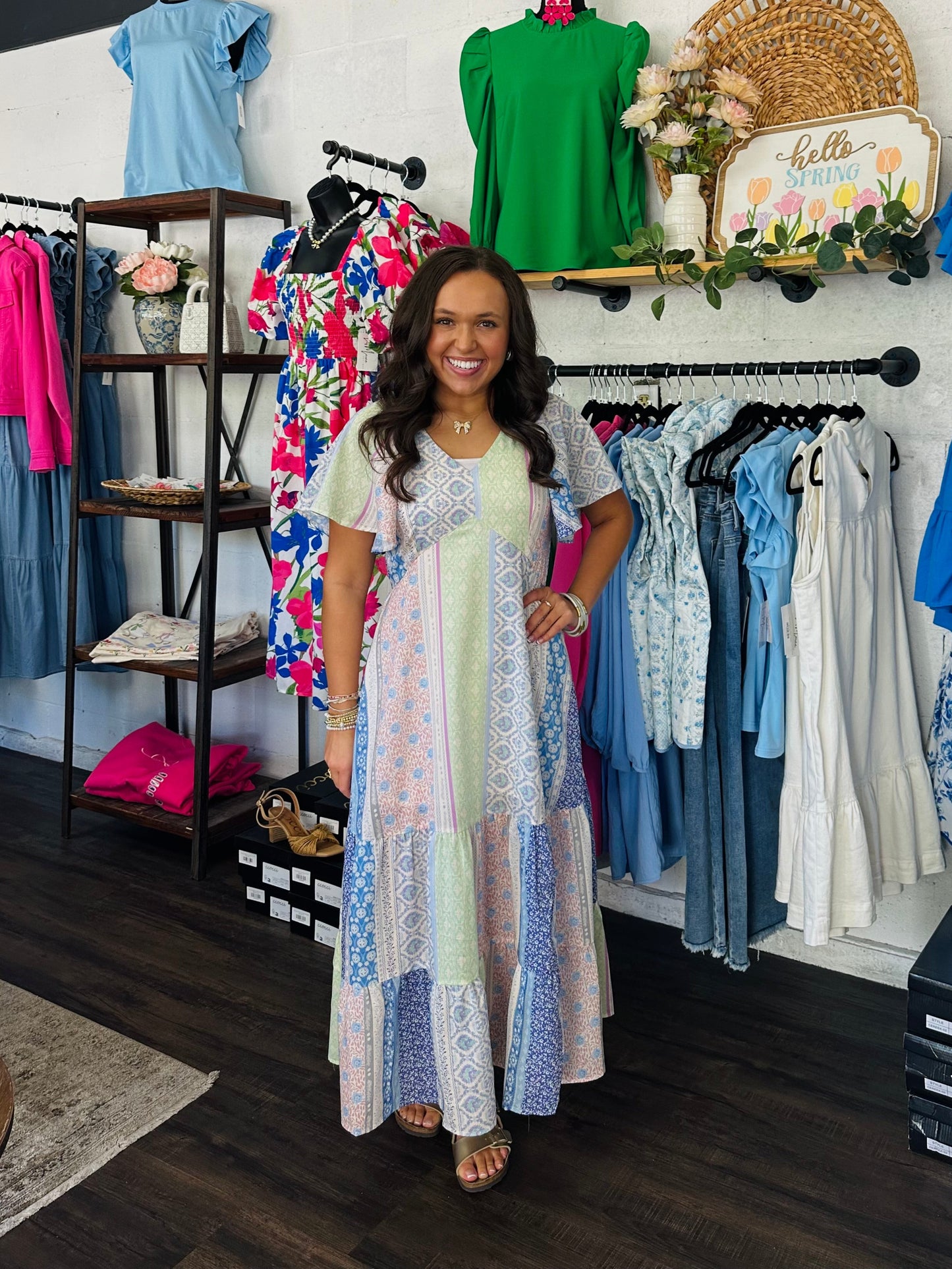 The Sonny Patchwork Midi Dress