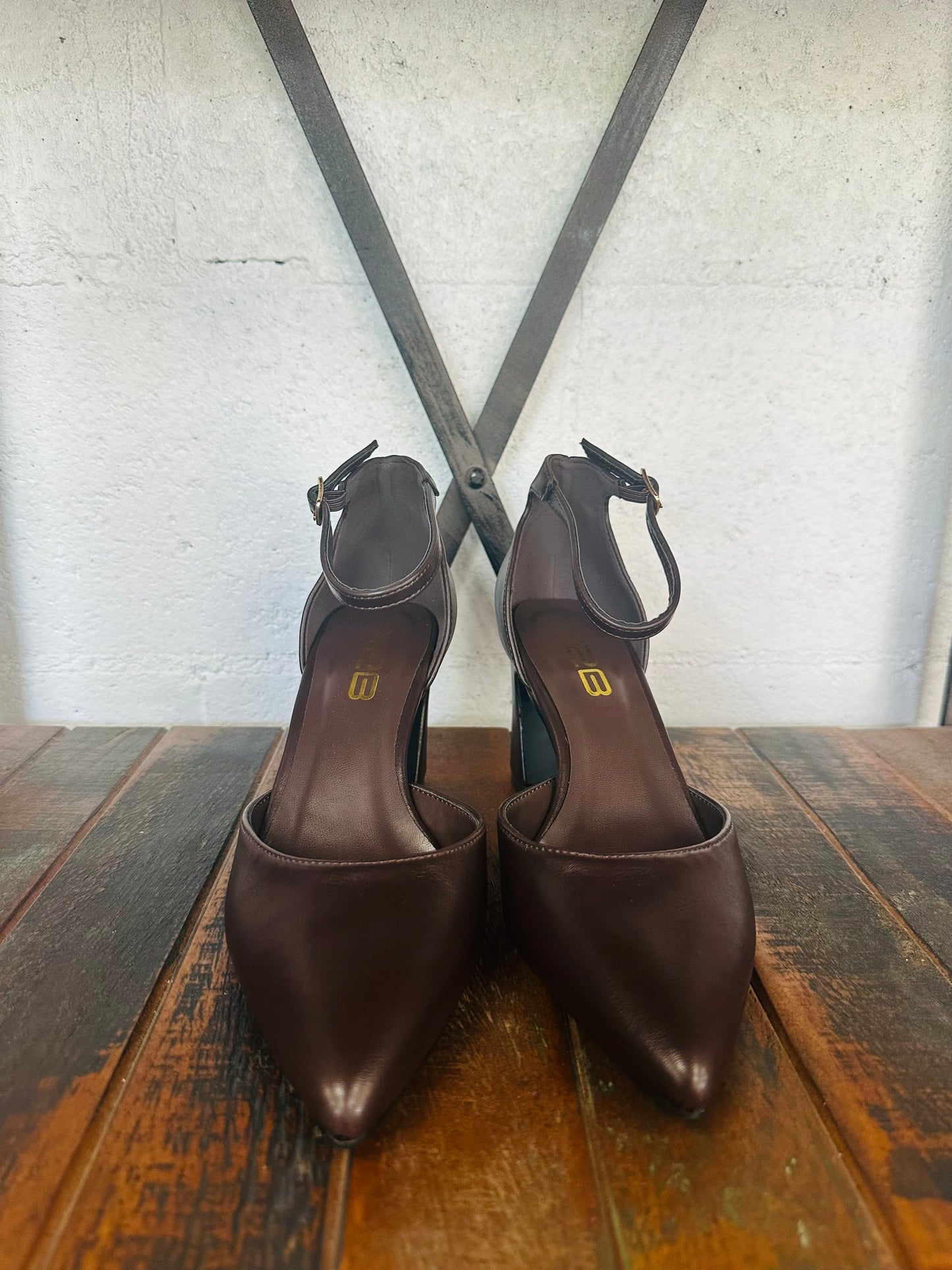 The Cresa Brown Block Heel Pumps