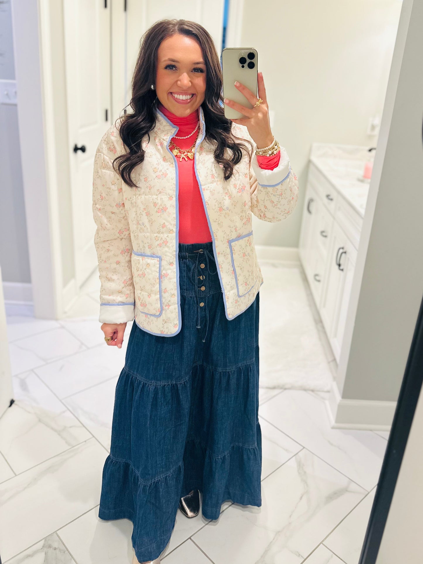 The Eloise Floral Quilted Jacket