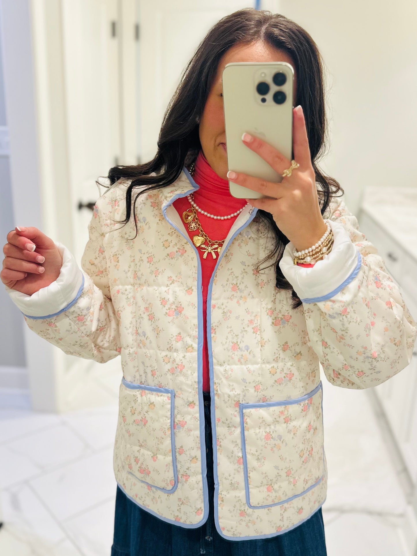 The Eloise Floral Quilted Jacket
