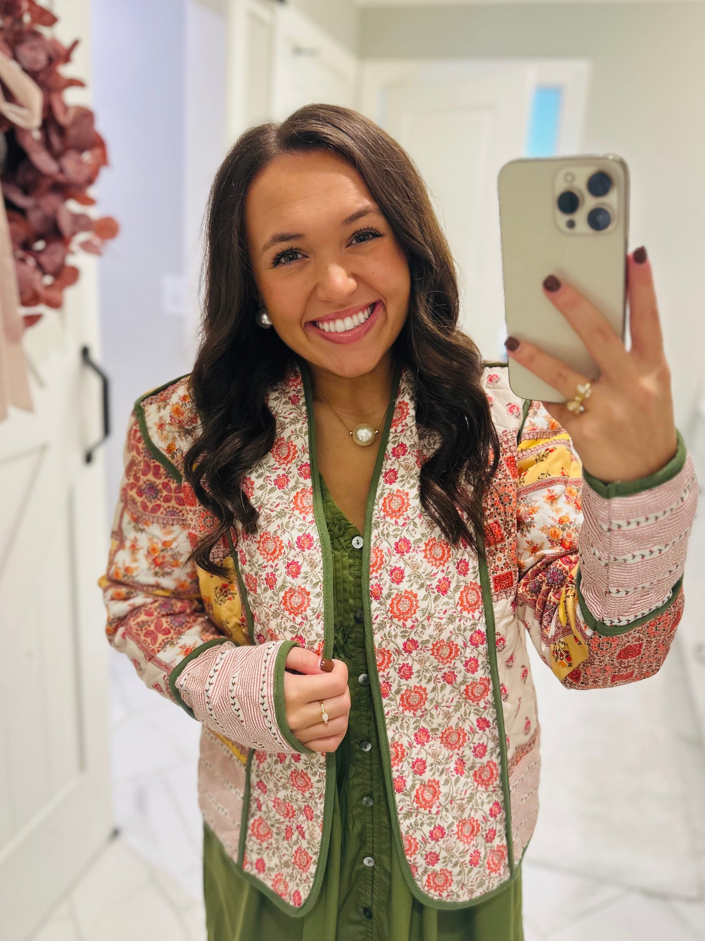 The Emmie Floral Patchwork Quilted Jacket