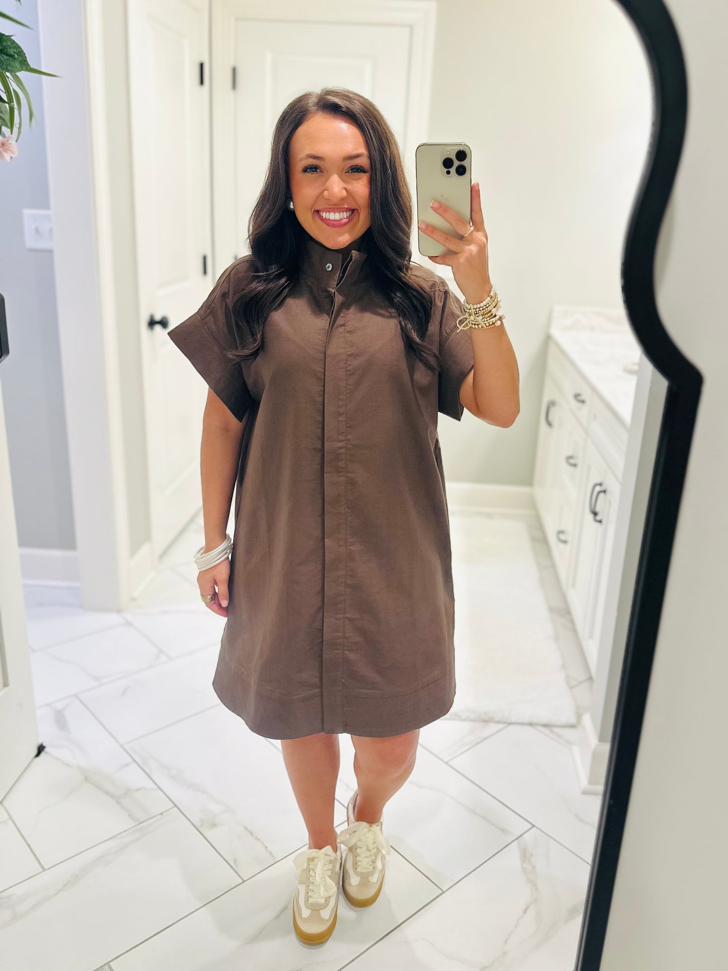 The Rach Brown Shirt Dress