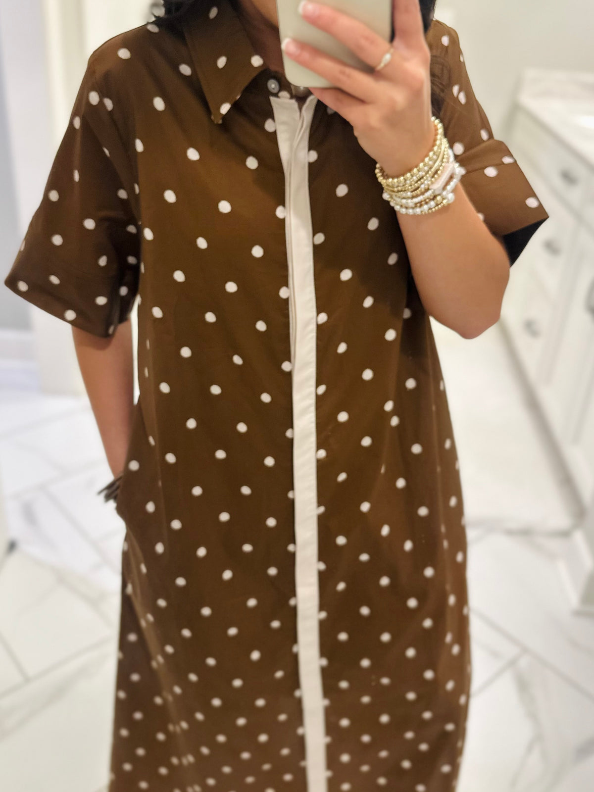 The Ruth Brown Polka Dot Midi Dress
