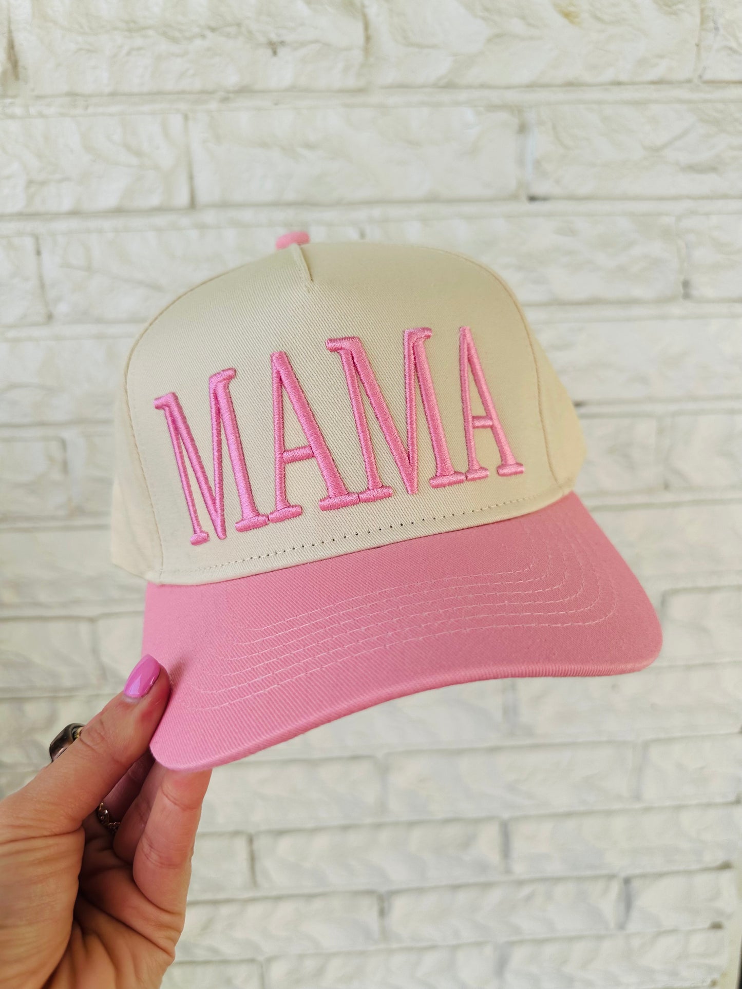 The Pink Mama Embroidered Trucker Hat