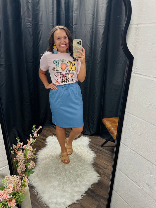 Sky Blue Athletic Skirt