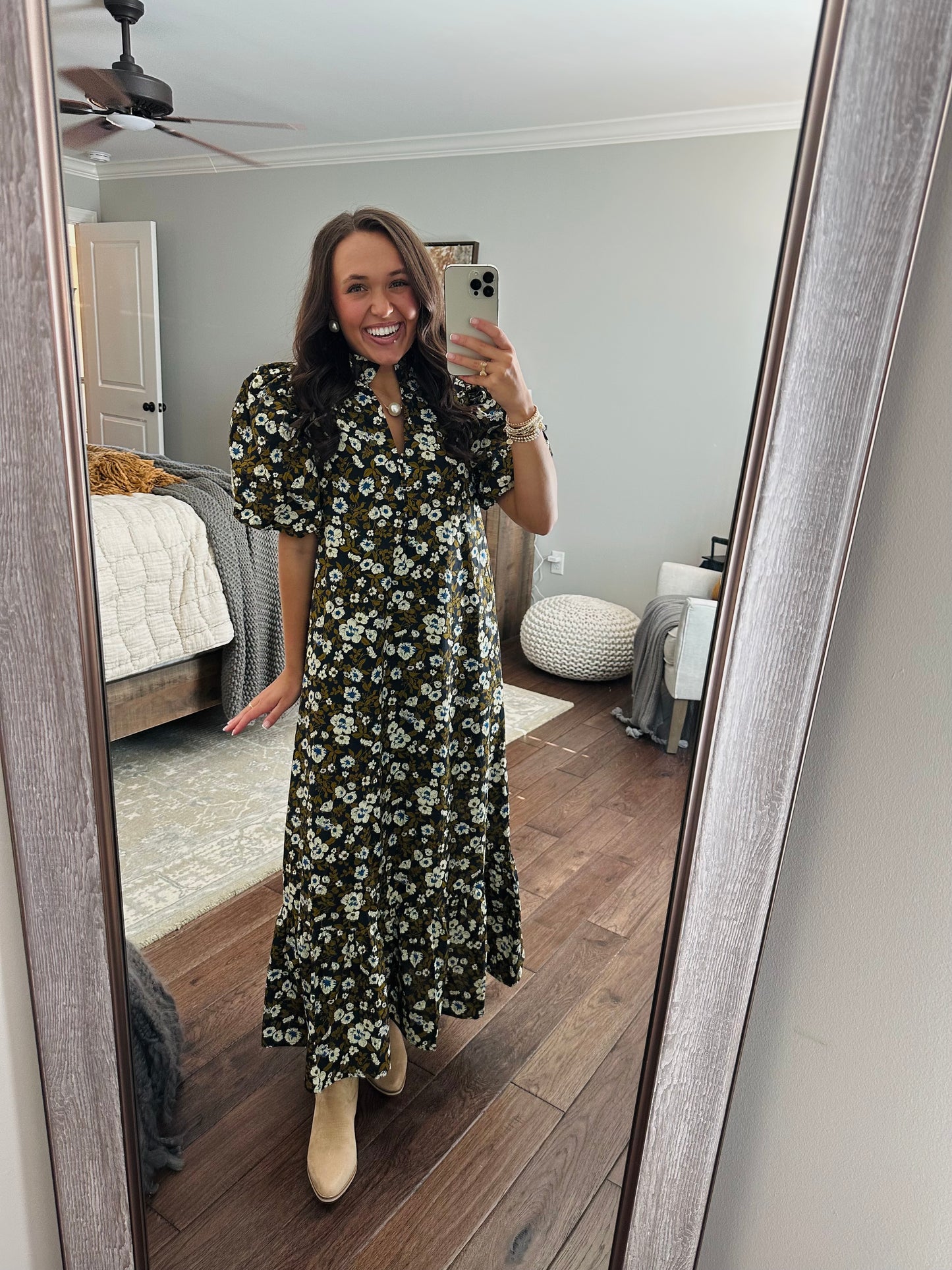 The Mila Navy Floral Maxi Dress