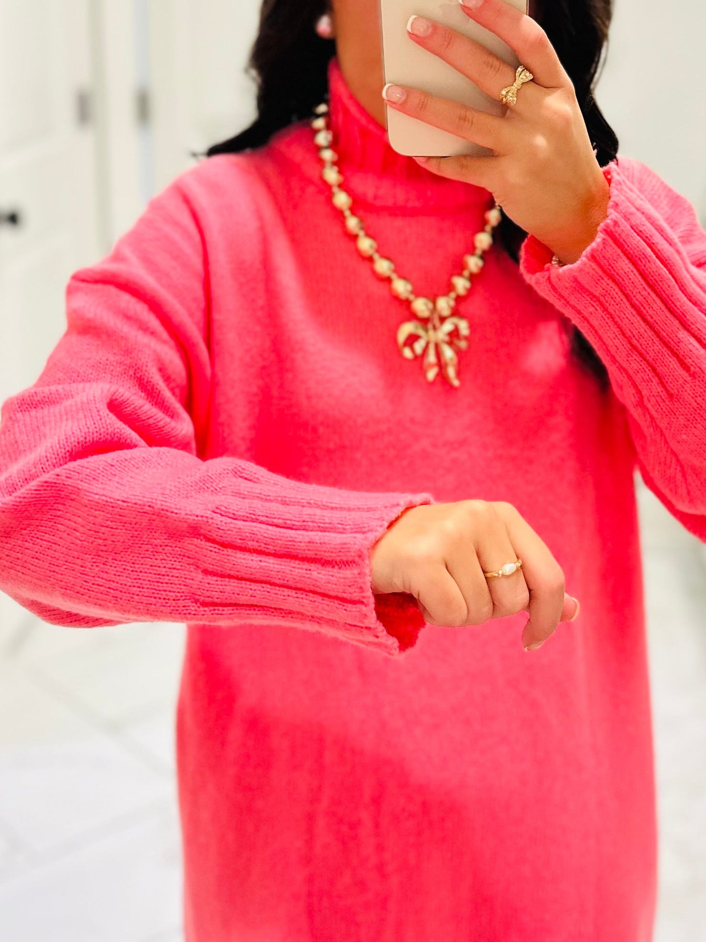 The Wrenlee Turtleneck Sweater Midi Dress